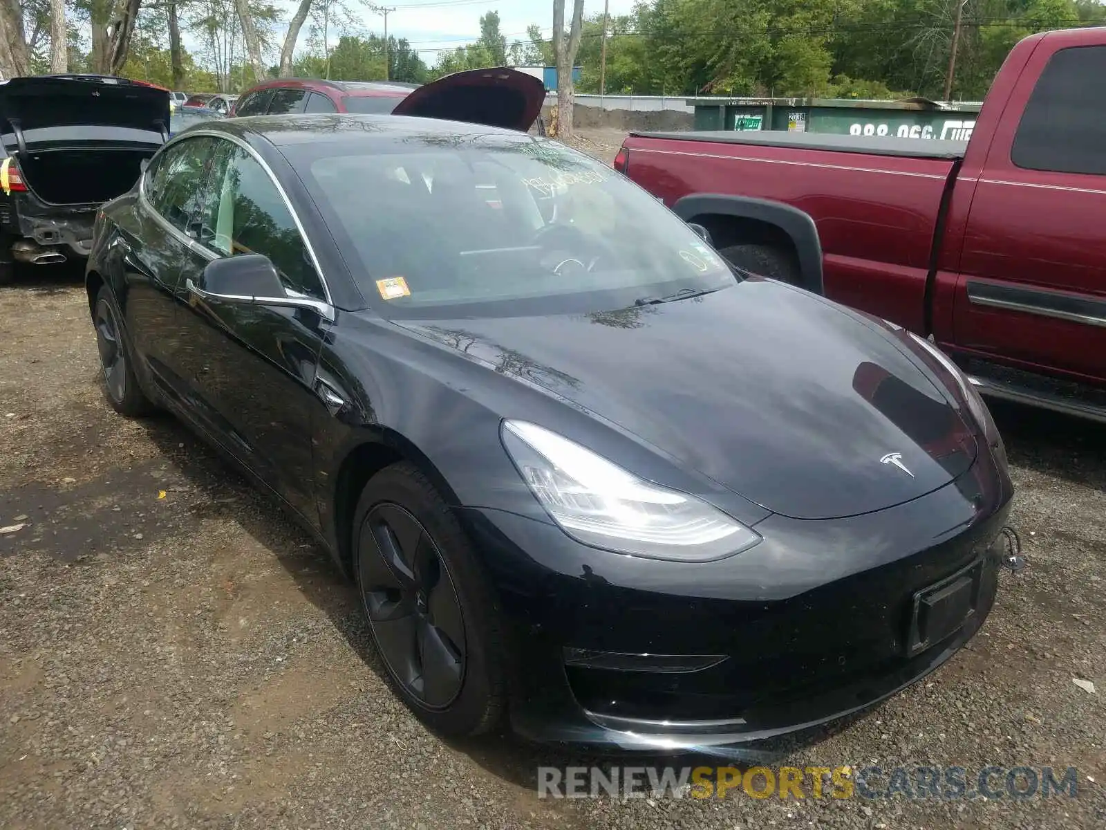 1 Photograph of a damaged car 5YJ3E1EB9KF384654 TESLA MODEL 3 2019