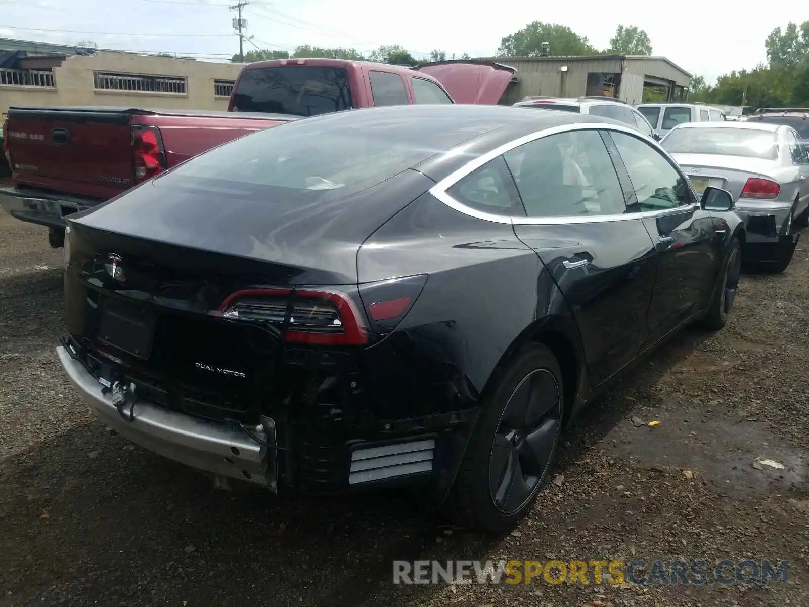 4 Photograph of a damaged car 5YJ3E1EB9KF384654 TESLA MODEL 3 2019