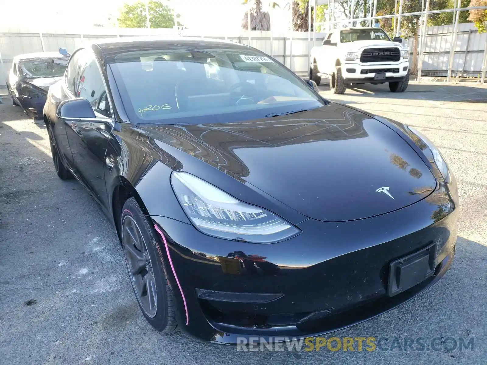 1 Photograph of a damaged car 5YJ3E1EB9KF385772 TESLA MODEL 3 2019