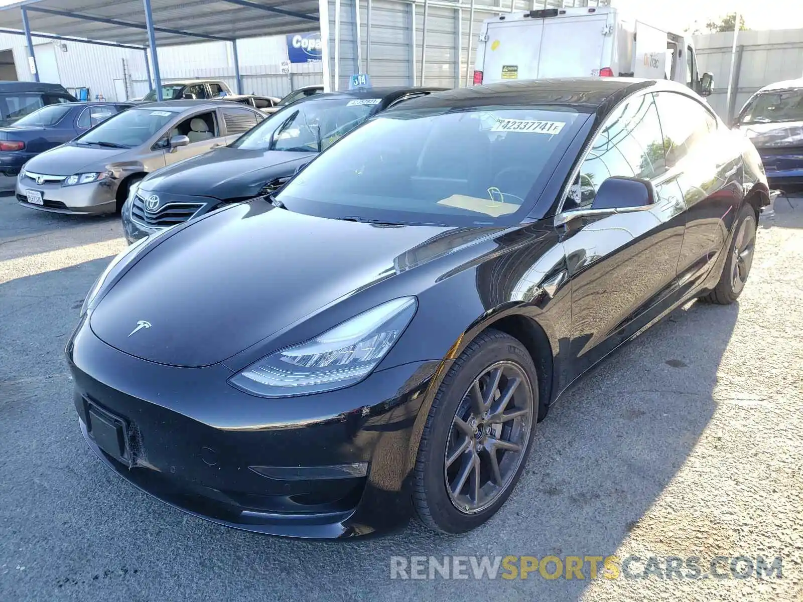 2 Photograph of a damaged car 5YJ3E1EB9KF385772 TESLA MODEL 3 2019