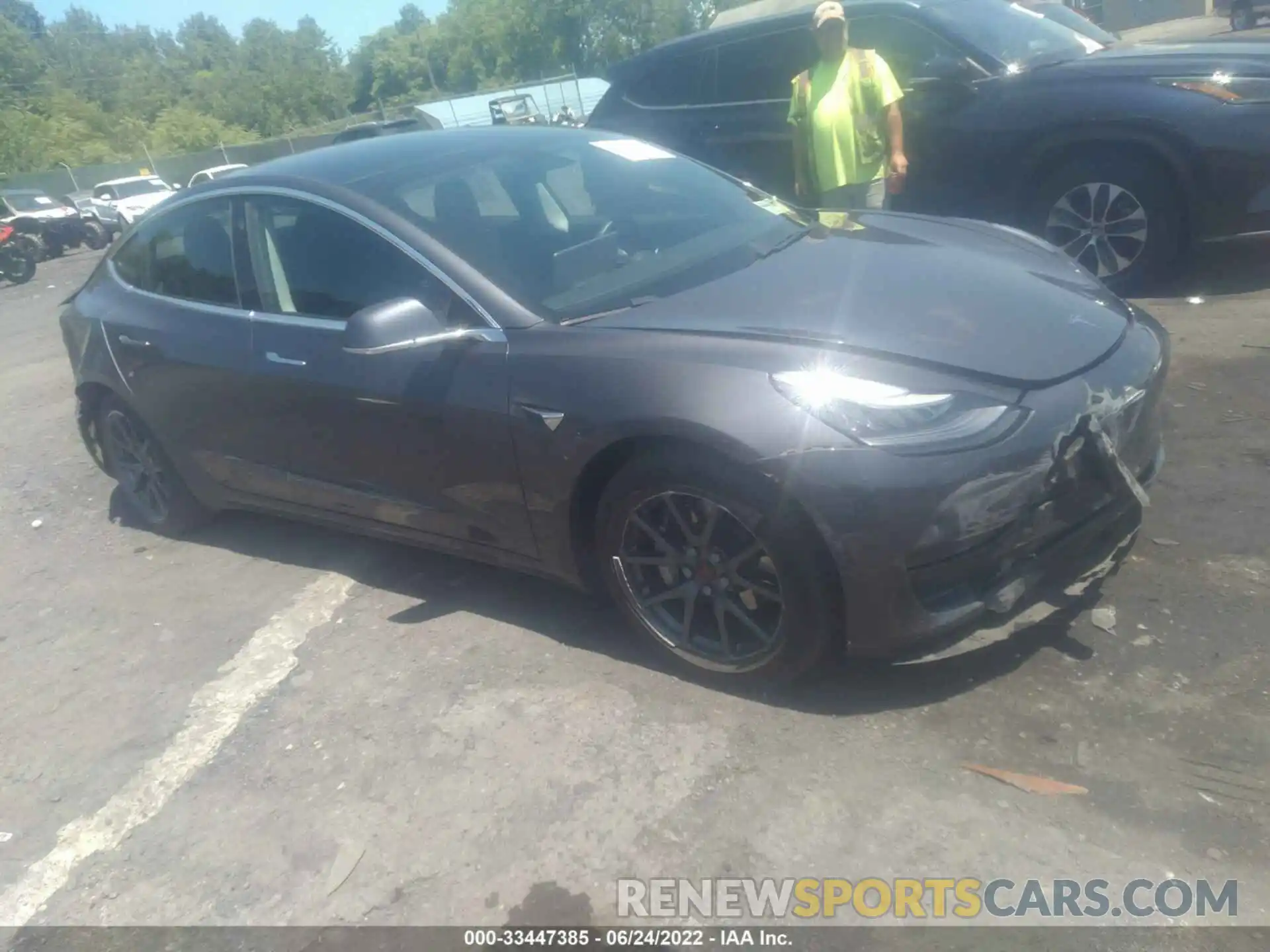 1 Photograph of a damaged car 5YJ3E1EB9KF386078 TESLA MODEL 3 2019