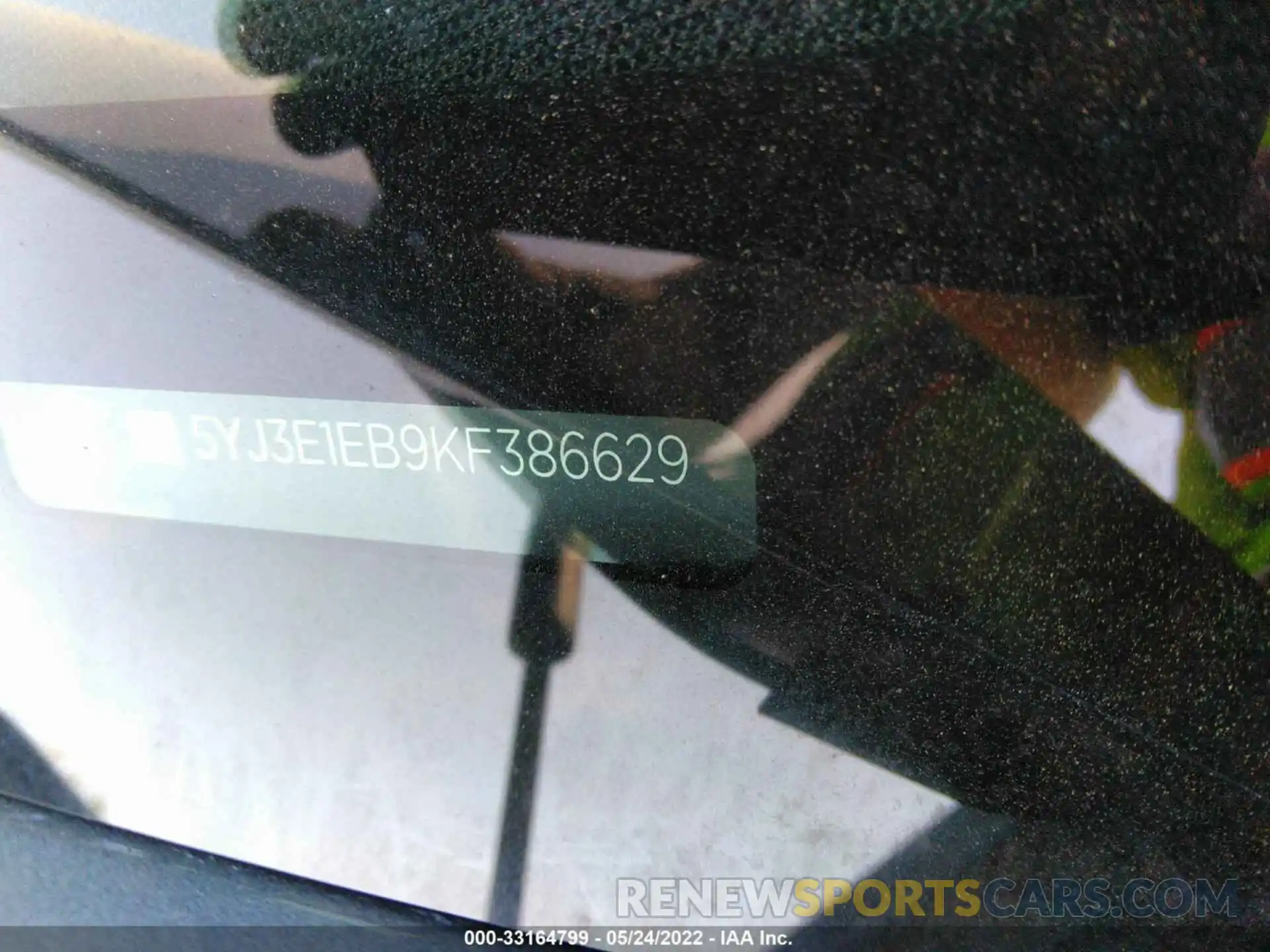 9 Photograph of a damaged car 5YJ3E1EB9KF386629 TESLA MODEL 3 2019