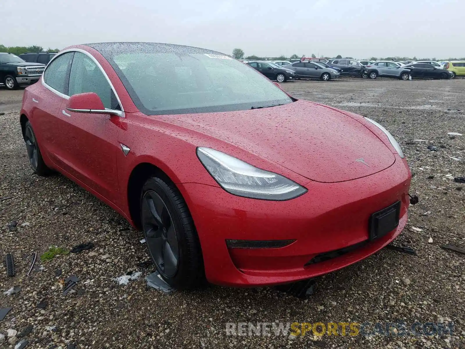 1 Photograph of a damaged car 5YJ3E1EB9KF387022 TESLA MODEL 3 2019