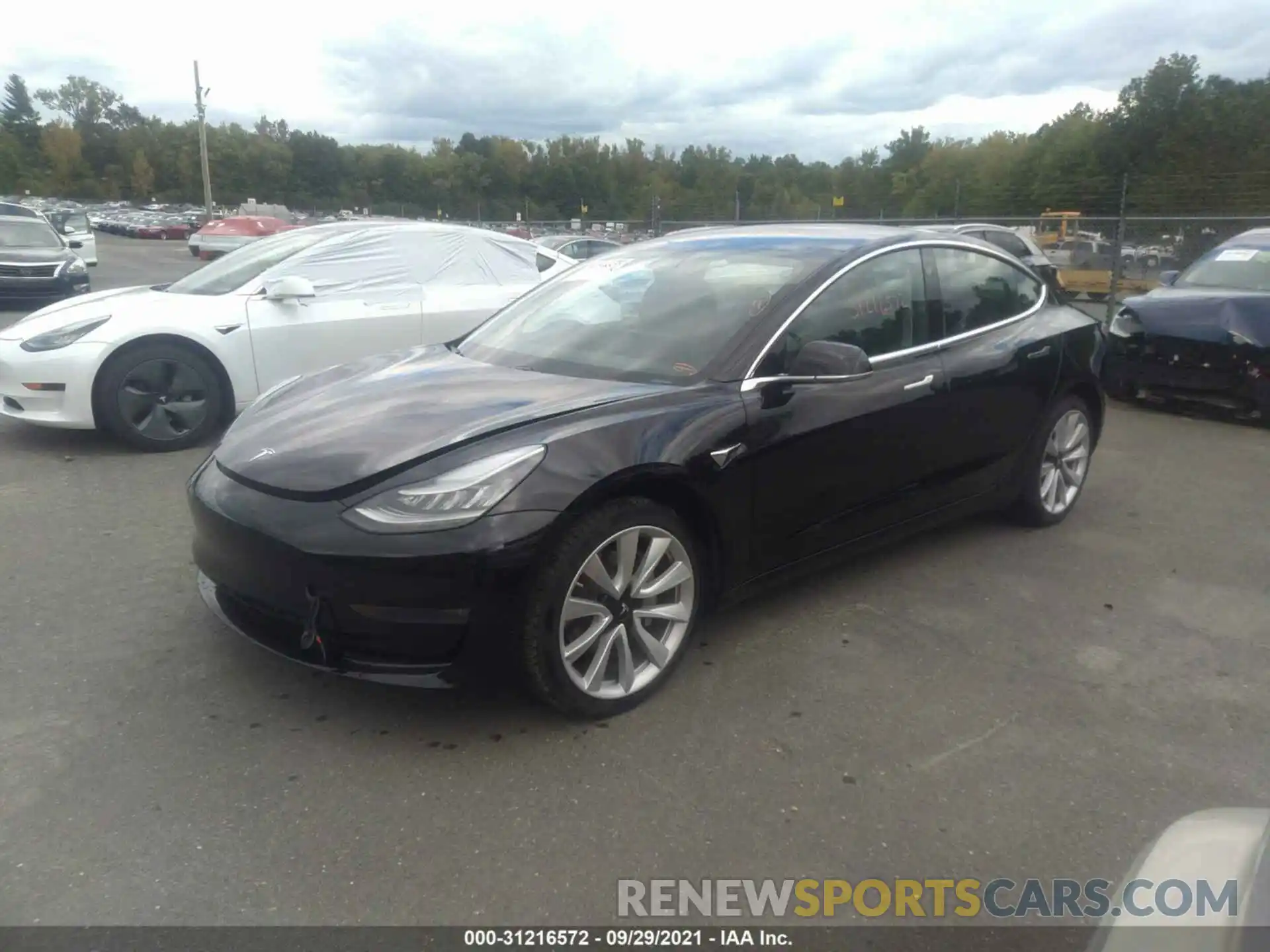 2 Photograph of a damaged car 5YJ3E1EB9KF388722 TESLA MODEL 3 2019