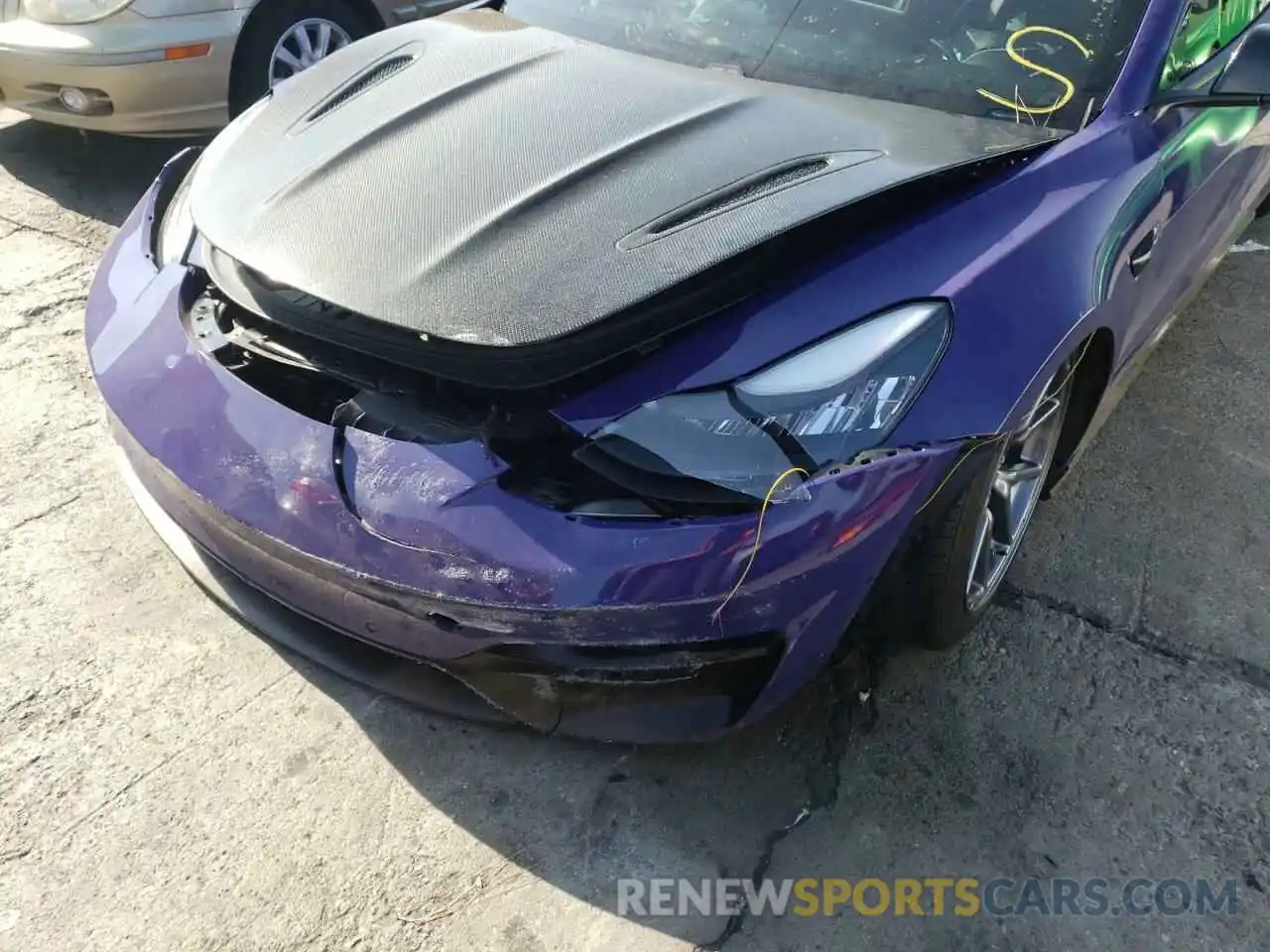 9 Photograph of a damaged car 5YJ3E1EB9KF388834 TESLA MODEL 3 2019