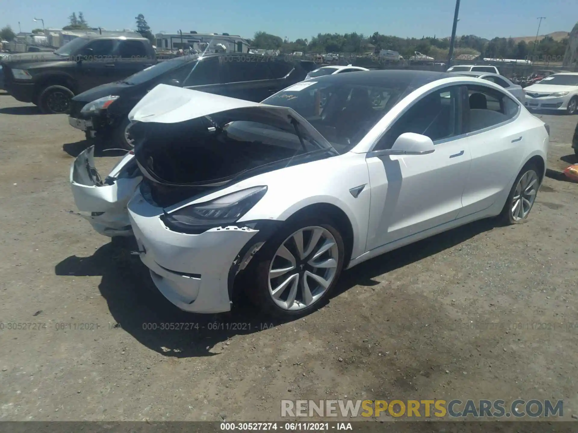 2 Photograph of a damaged car 5YJ3E1EB9KF390471 TESLA MODEL 3 2019