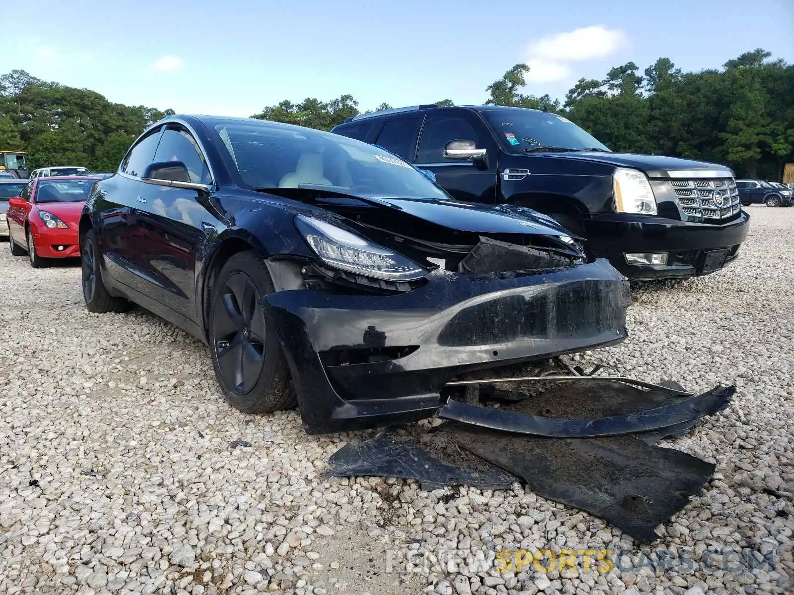 1 Photograph of a damaged car 5YJ3E1EB9KF390700 TESLA MODEL 3 2019