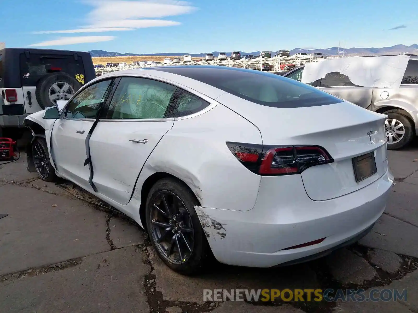 3 Photograph of a damaged car 5YJ3E1EB9KF391152 TESLA MODEL 3 2019