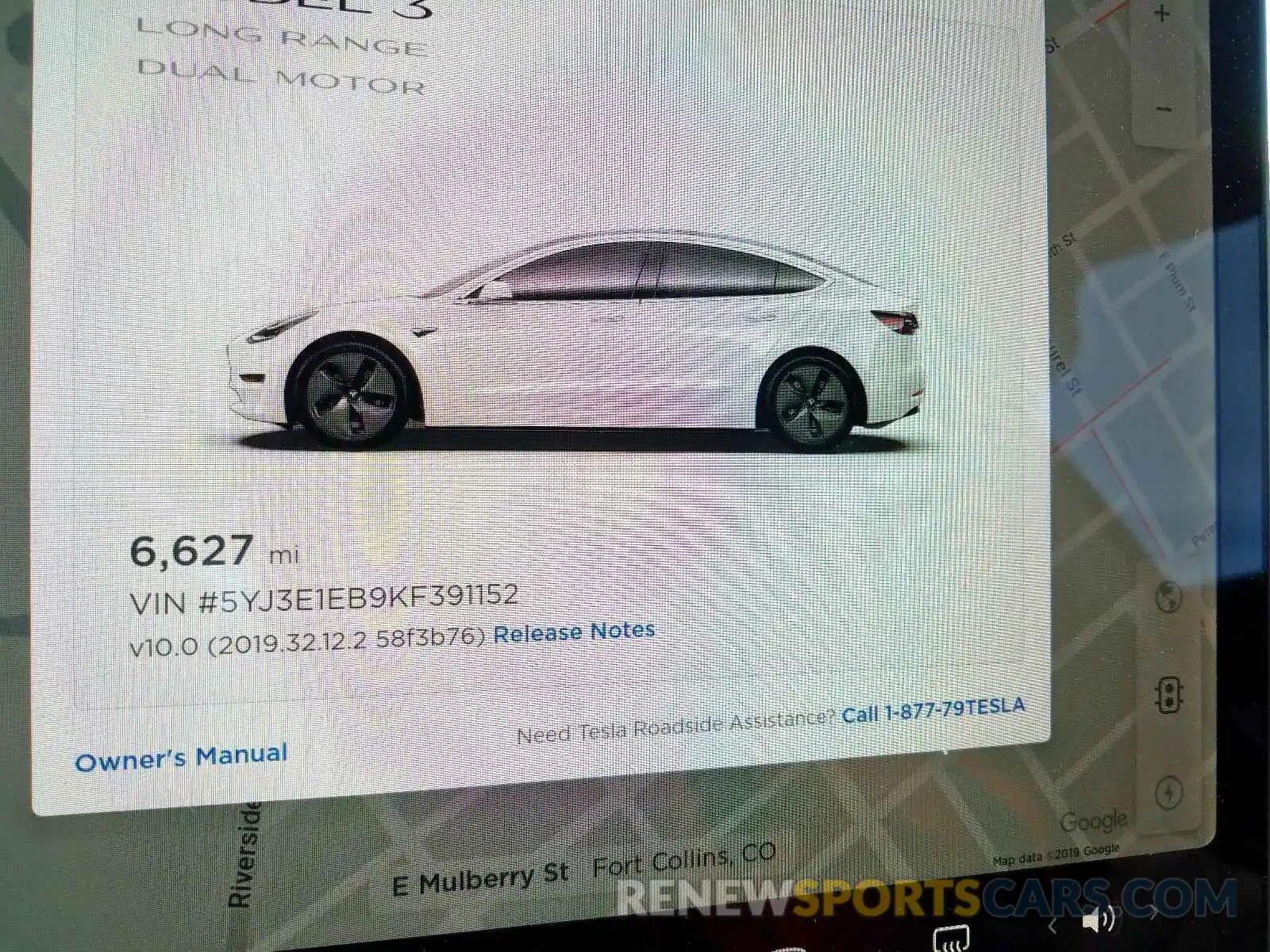 8 Photograph of a damaged car 5YJ3E1EB9KF391152 TESLA MODEL 3 2019