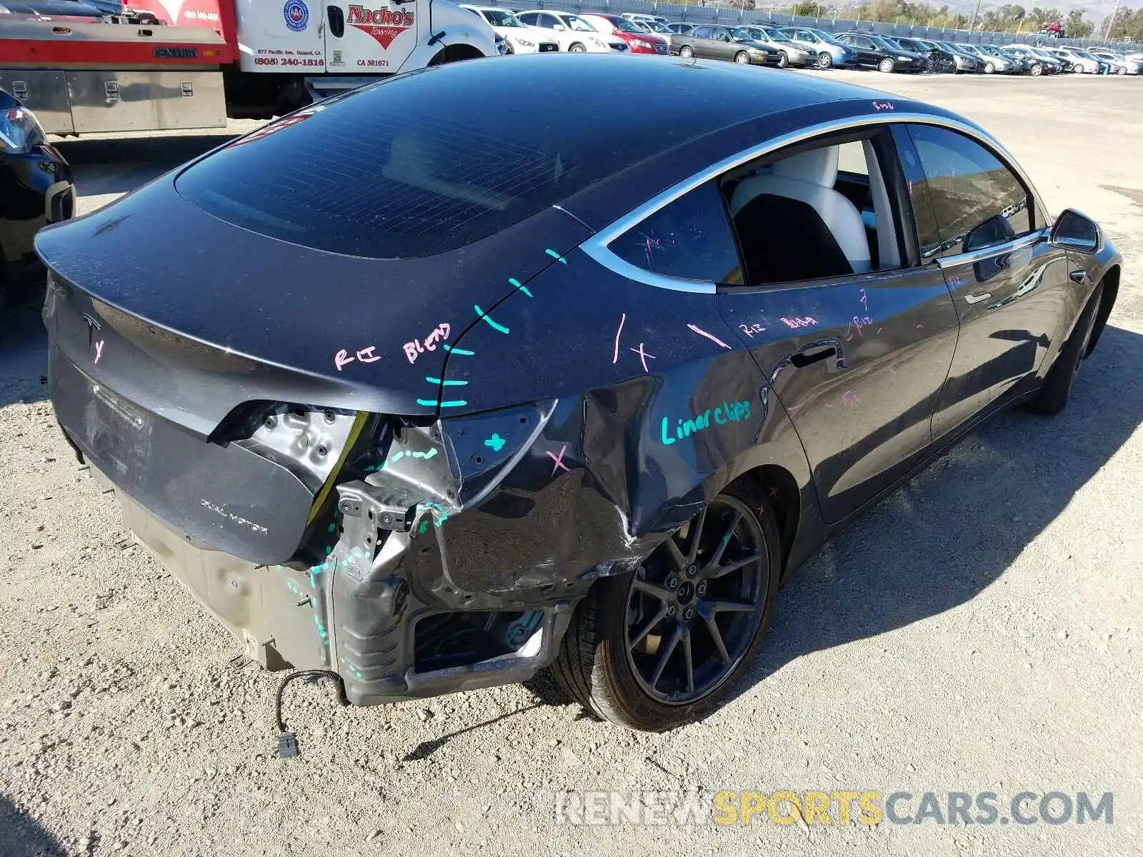4 Фотография поврежденного автомобиля 5YJ3E1EB9KF391166 TESLA MODEL 3 2019