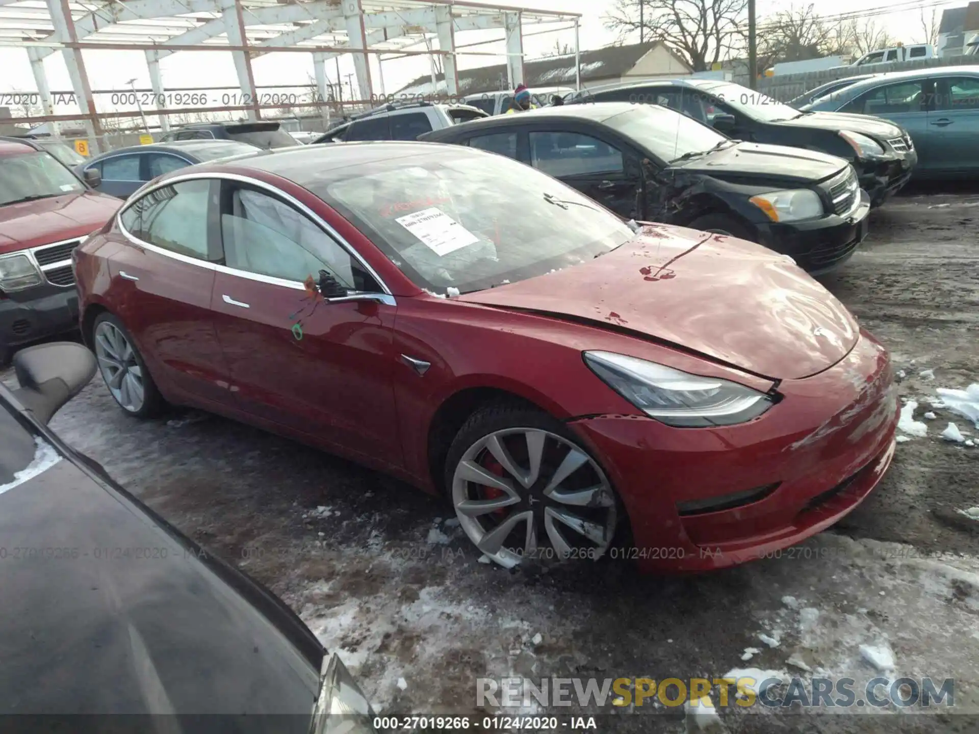 1 Фотография поврежденного автомобиля 5YJ3E1EB9KF392978 TESLA MODEL 3 2019