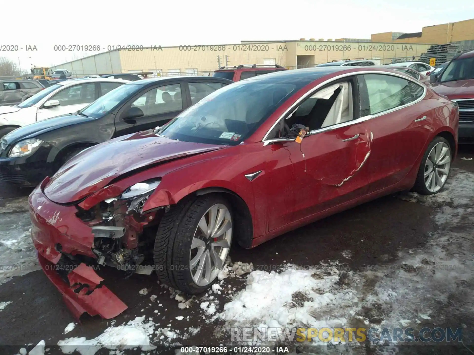 2 Фотография поврежденного автомобиля 5YJ3E1EB9KF392978 TESLA MODEL 3 2019