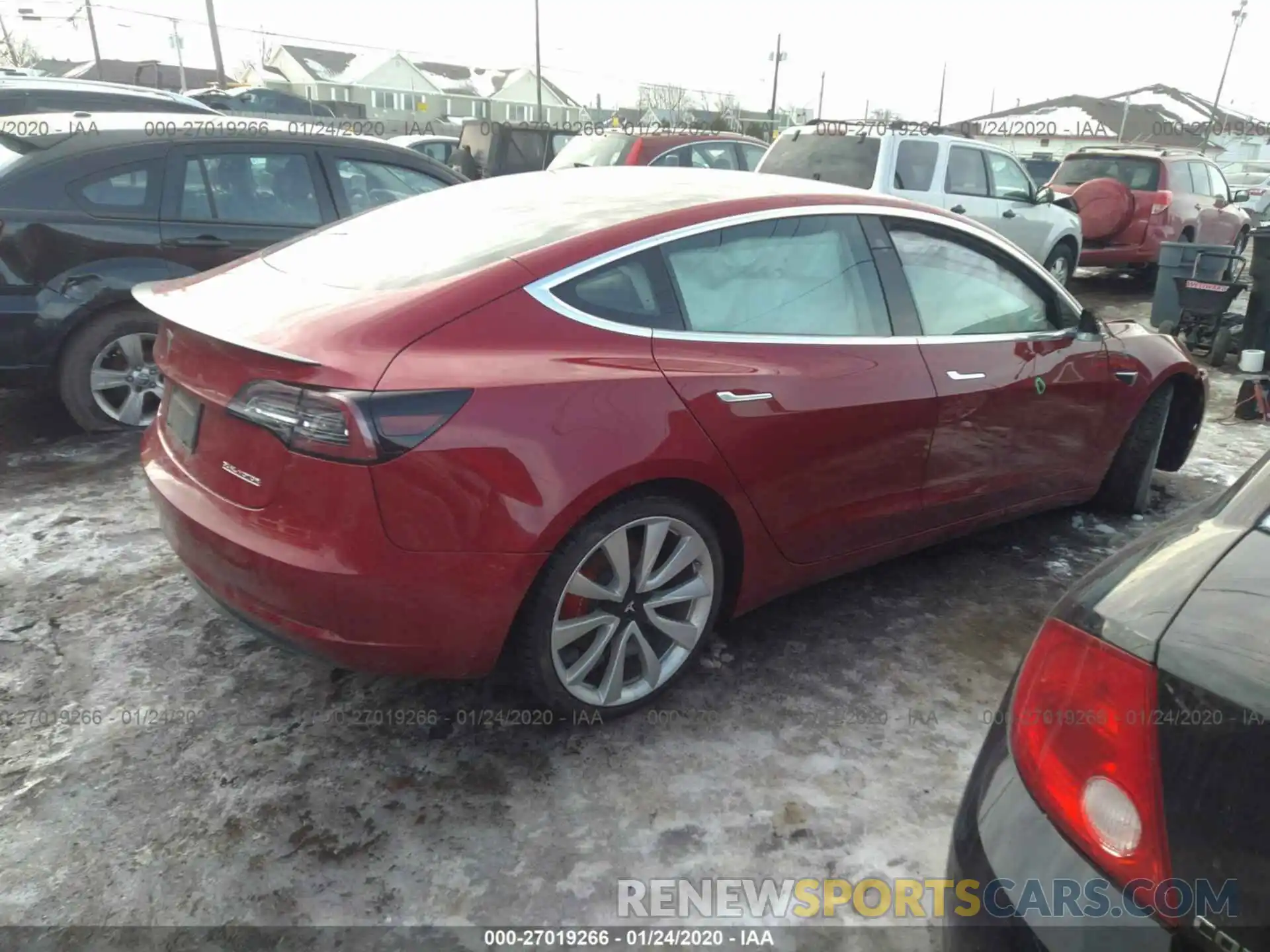 4 Фотография поврежденного автомобиля 5YJ3E1EB9KF392978 TESLA MODEL 3 2019