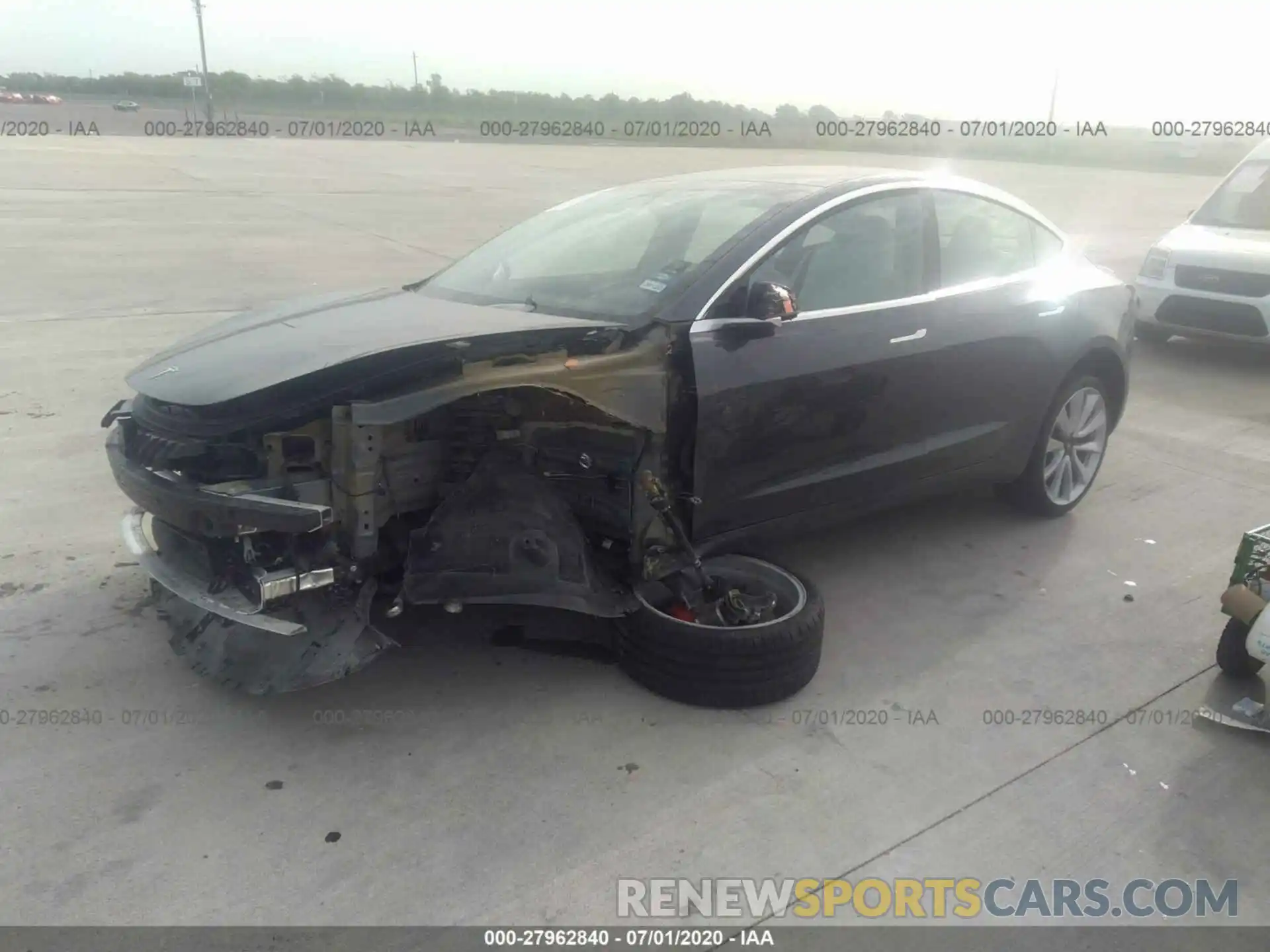 2 Photograph of a damaged car 5YJ3E1EB9KF393550 TESLA MODEL 3 2019