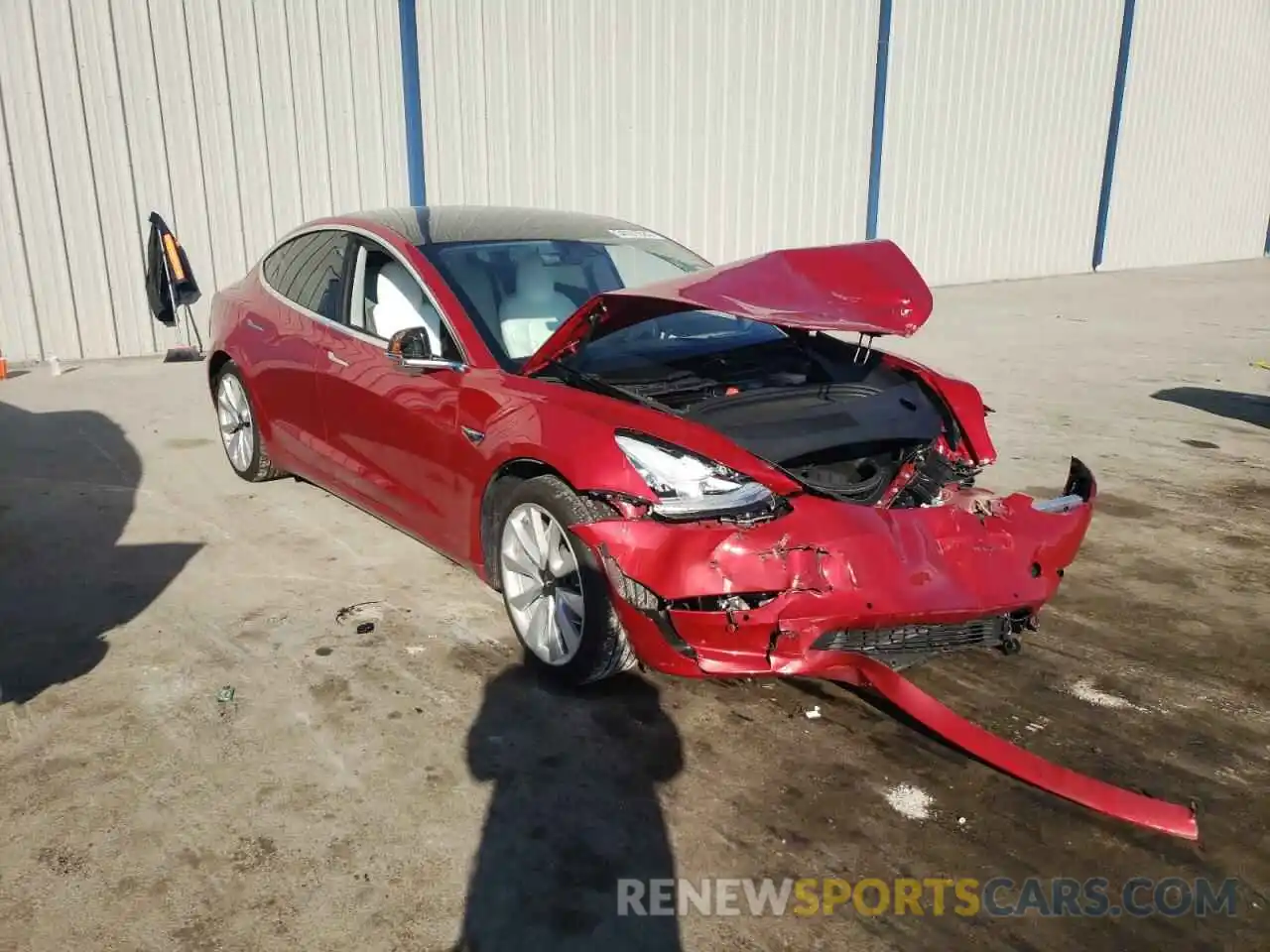 1 Photograph of a damaged car 5YJ3E1EB9KF406913 TESLA MODEL 3 2019