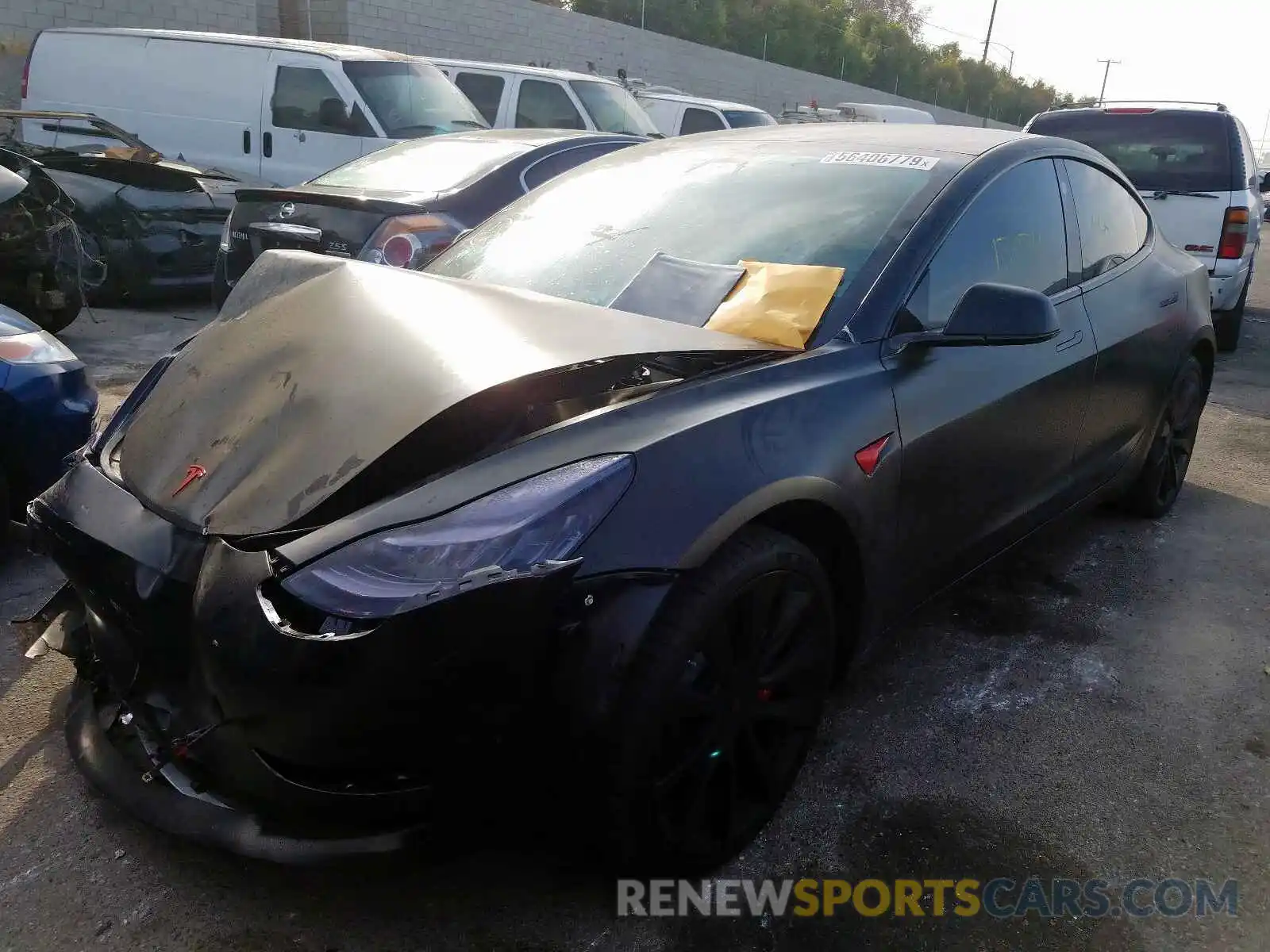 2 Фотография поврежденного автомобиля 5YJ3E1EB9KF413697 TESLA MODEL 3 2019