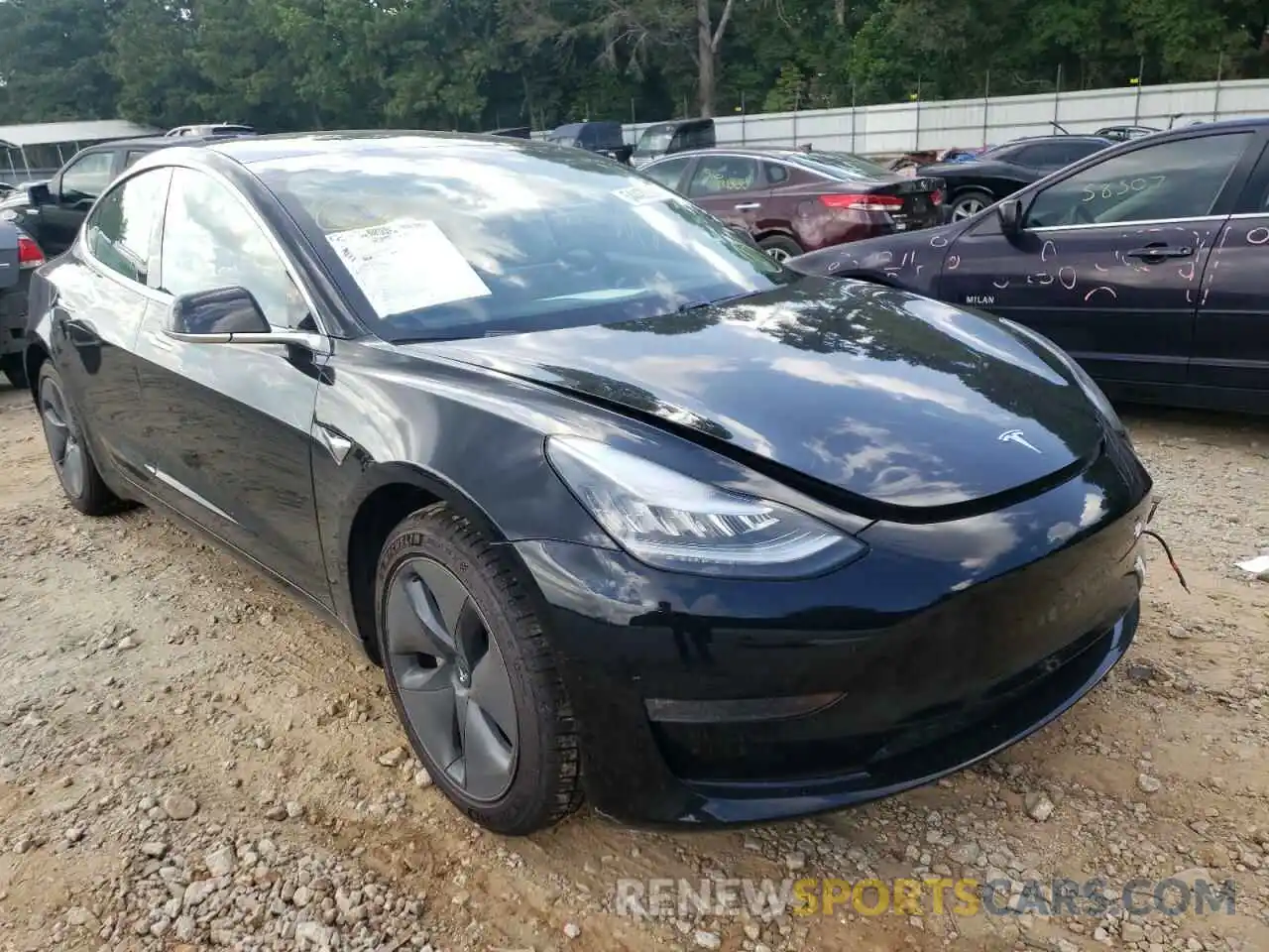 1 Photograph of a damaged car 5YJ3E1EB9KF417992 TESLA MODEL 3 2019