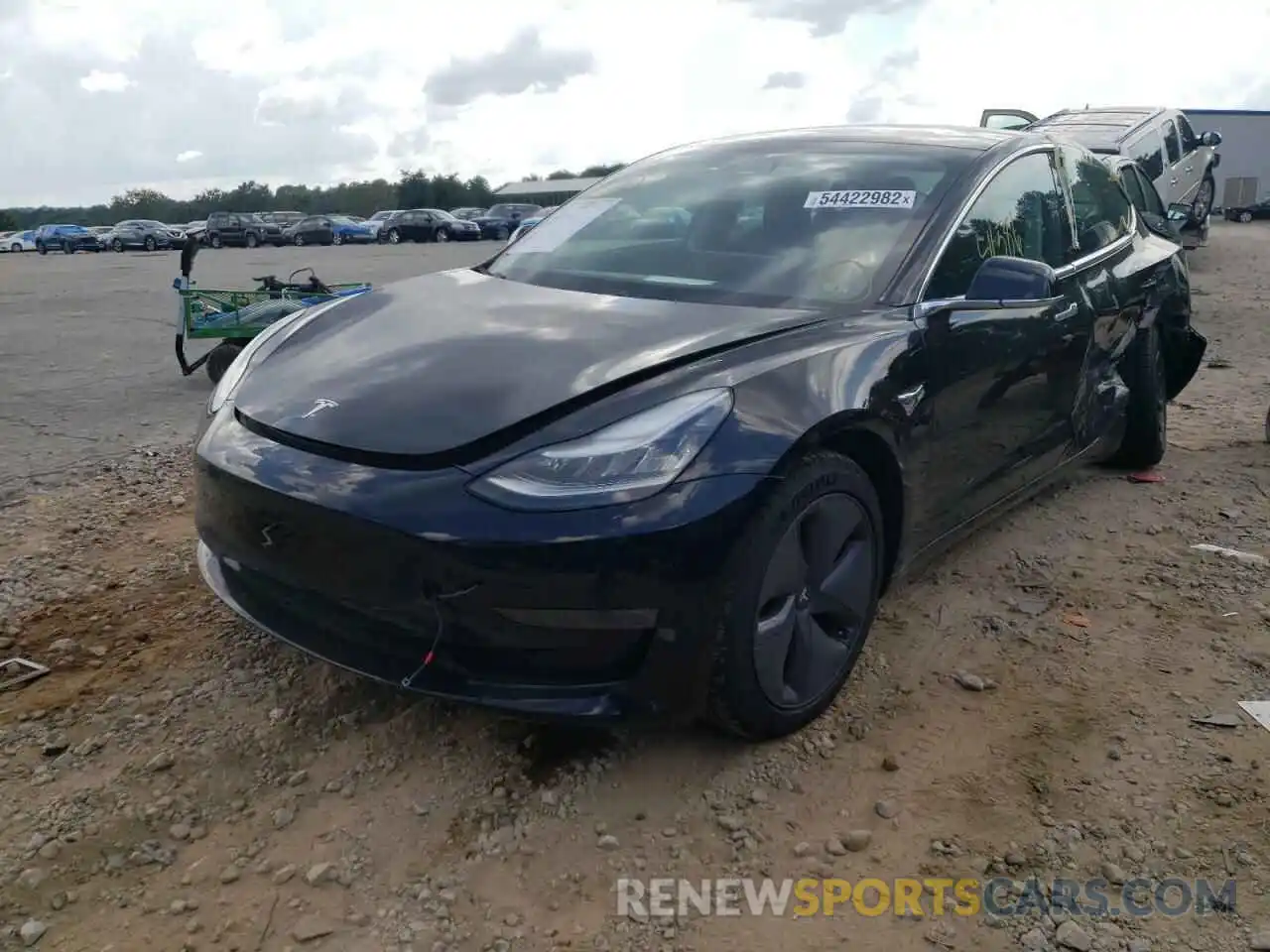 2 Photograph of a damaged car 5YJ3E1EB9KF417992 TESLA MODEL 3 2019