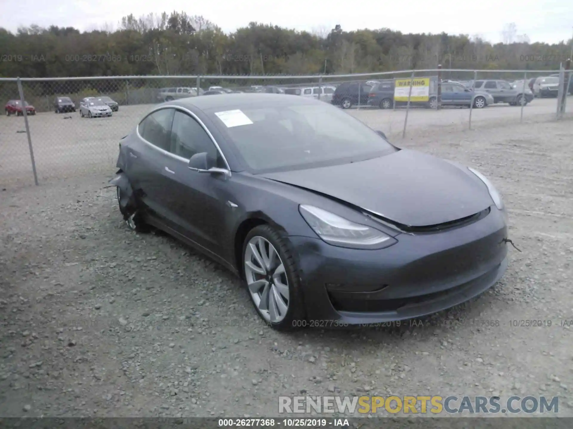 1 Photograph of a damaged car 5YJ3E1EB9KF425543 TESLA MODEL 3 2019