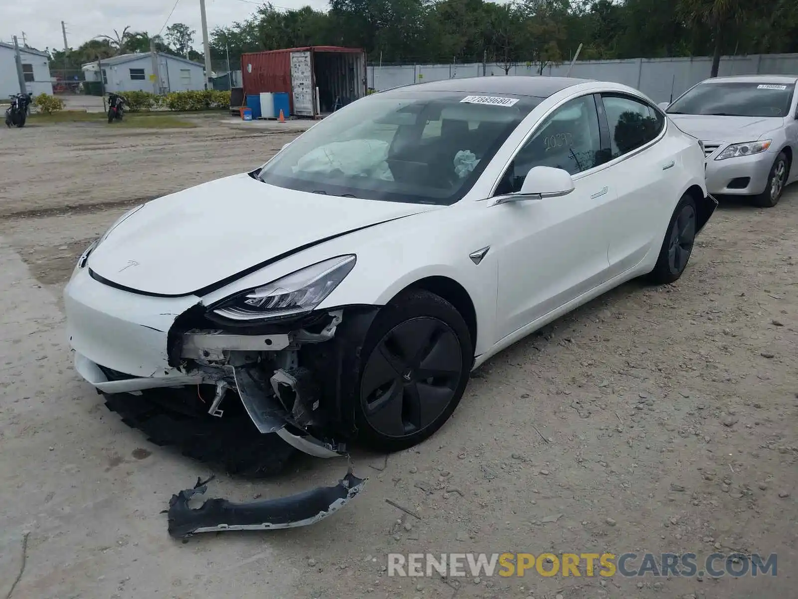 2 Photograph of a damaged car 5YJ3E1EB9KF433254 TESLA MODEL 3 2019