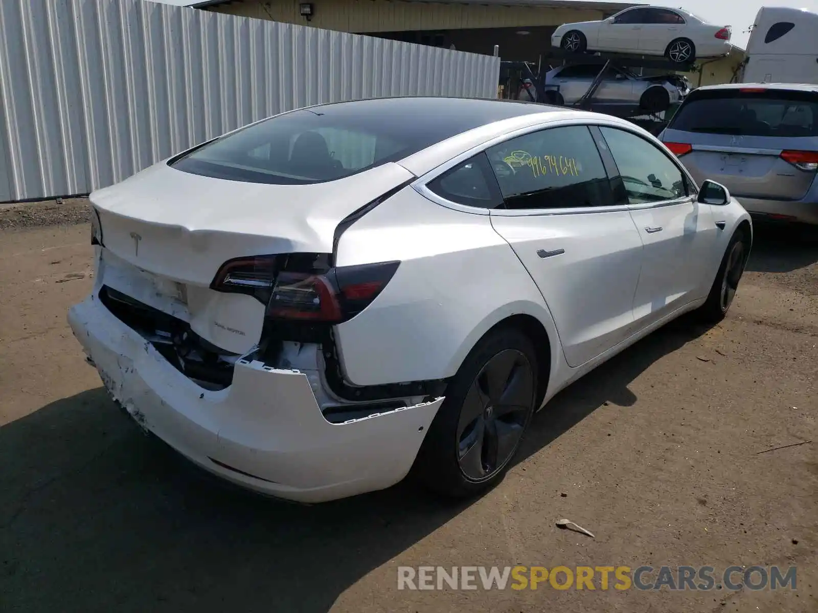 4 Photograph of a damaged car 5YJ3E1EB9KF433495 TESLA MODEL 3 2019