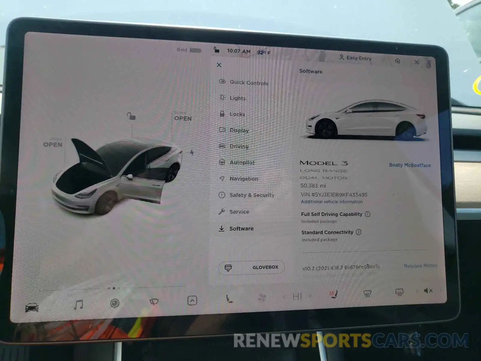 8 Photograph of a damaged car 5YJ3E1EB9KF433495 TESLA MODEL 3 2019