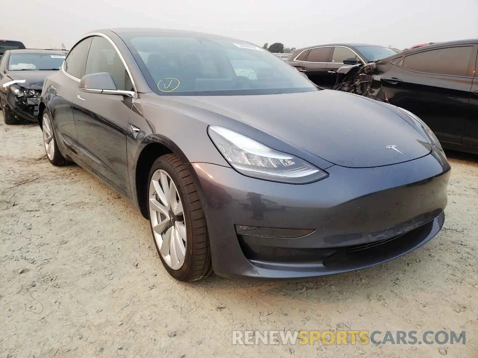 1 Photograph of a damaged car 5YJ3E1EB9KF433786 TESLA MODEL 3 2019