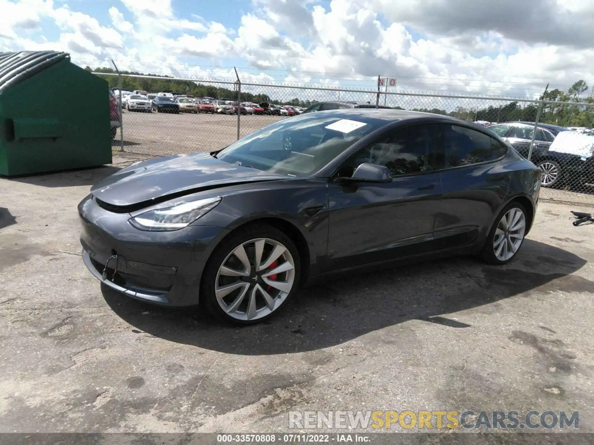 2 Photograph of a damaged car 5YJ3E1EB9KF434646 TESLA MODEL 3 2019