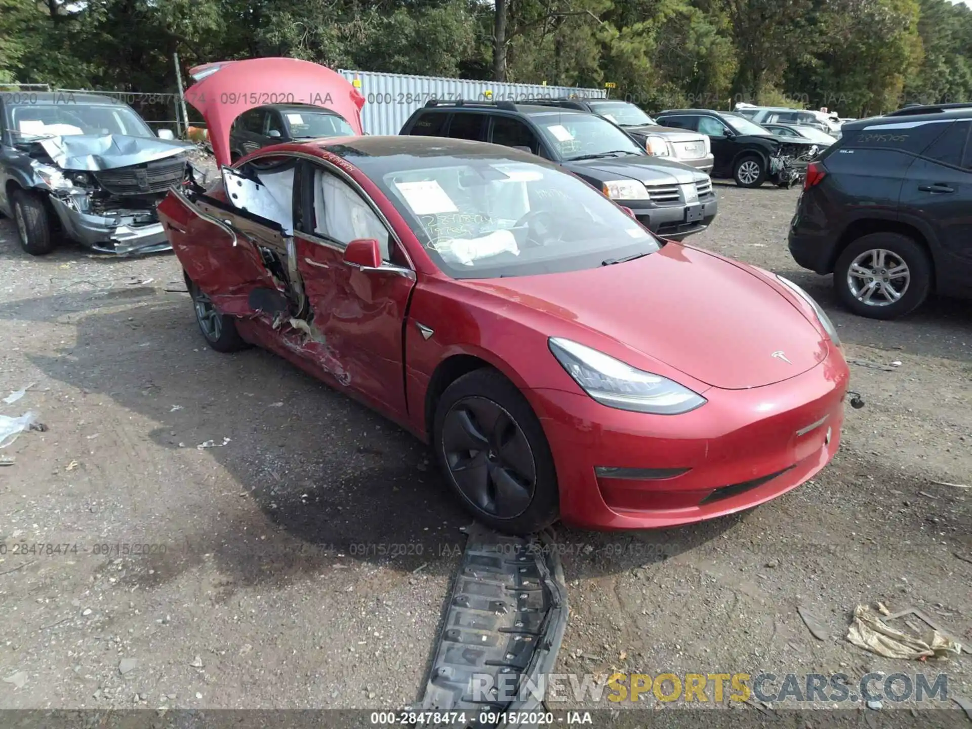 1 Photograph of a damaged car 5YJ3E1EB9KF437109 TESLA MODEL 3 2019