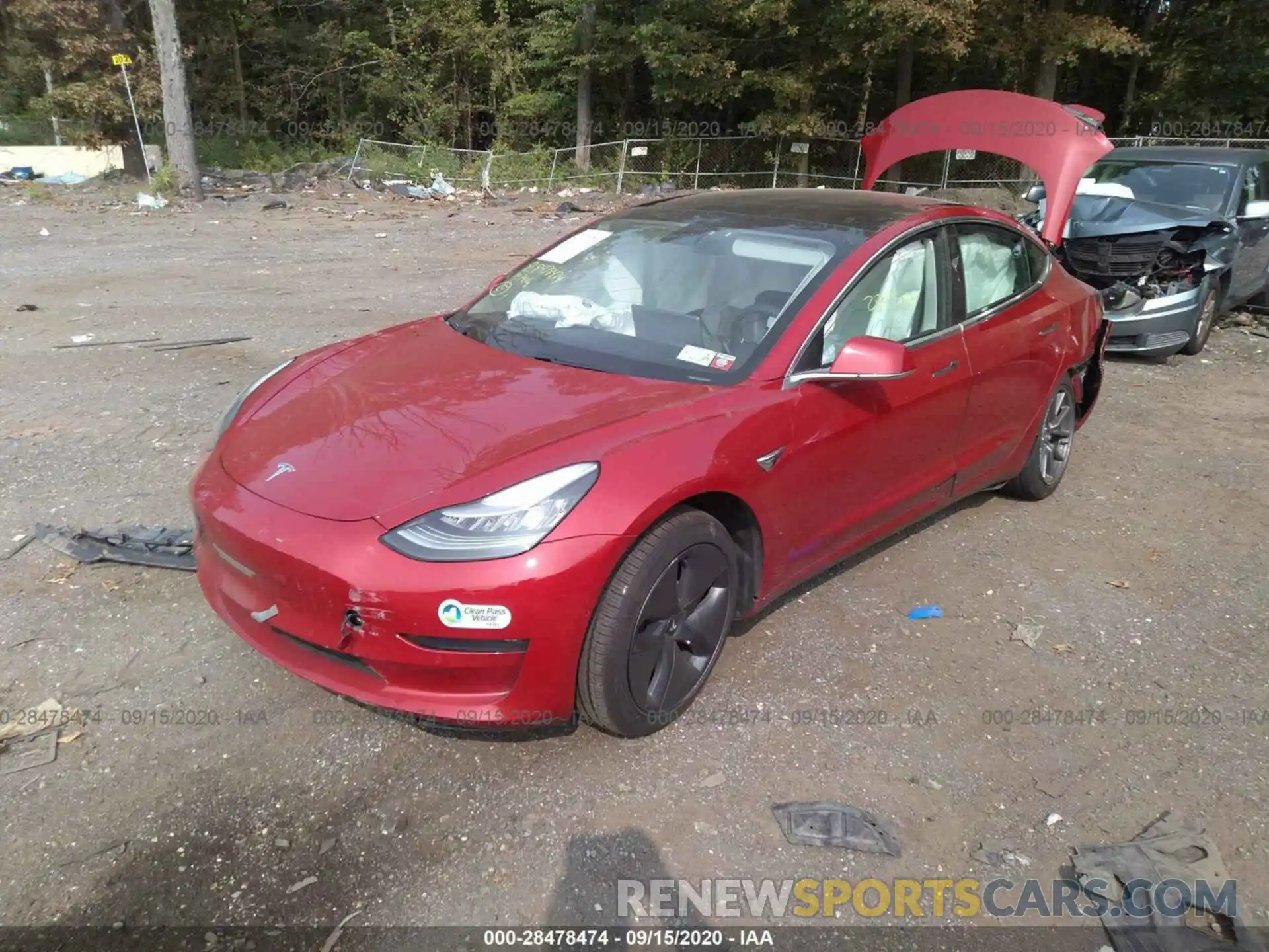 2 Photograph of a damaged car 5YJ3E1EB9KF437109 TESLA MODEL 3 2019