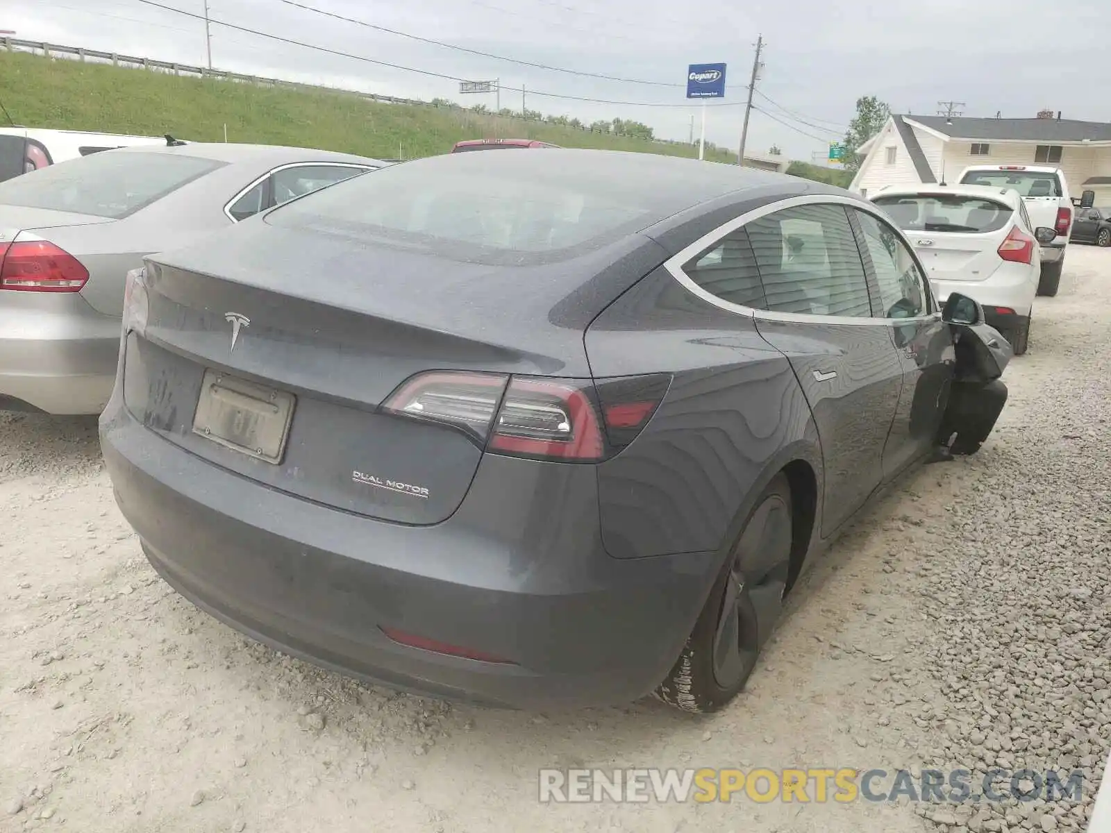 4 Photograph of a damaged car 5YJ3E1EB9KF437286 TESLA MODEL 3 2019