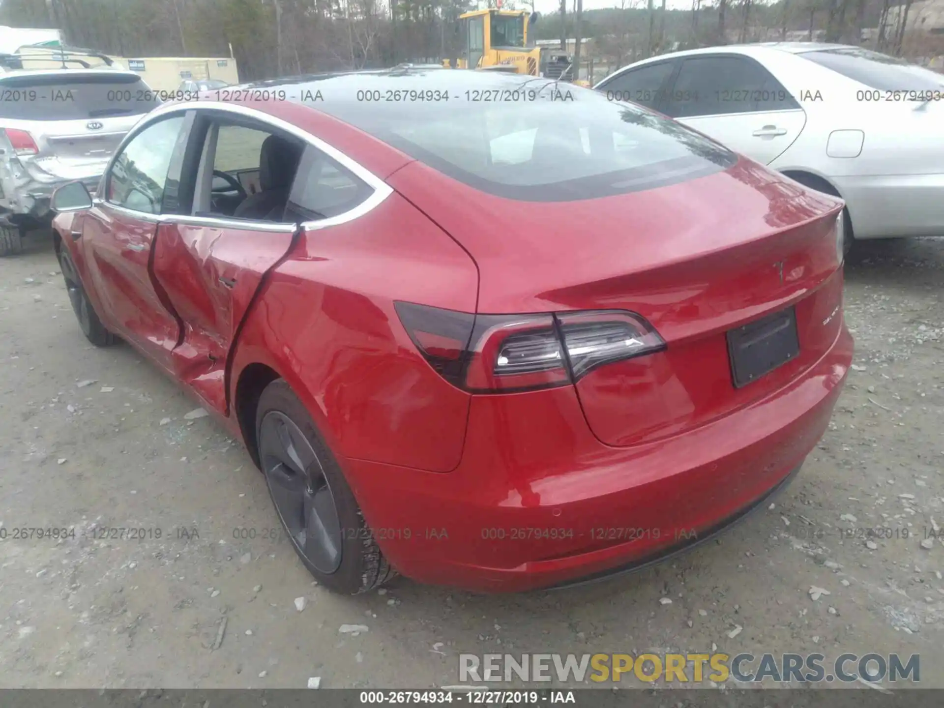 3 Photograph of a damaged car 5YJ3E1EB9KF442097 TESLA MODEL 3 2019