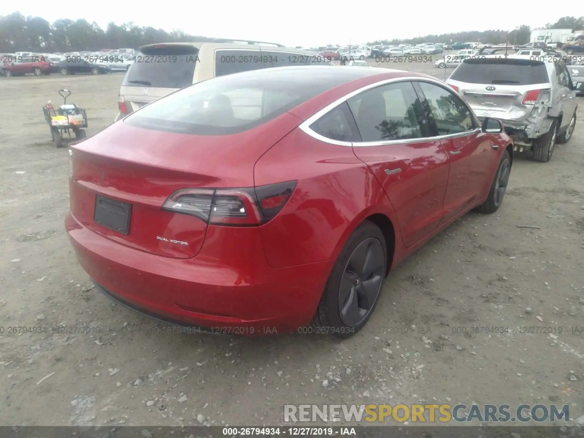 4 Photograph of a damaged car 5YJ3E1EB9KF442097 TESLA MODEL 3 2019