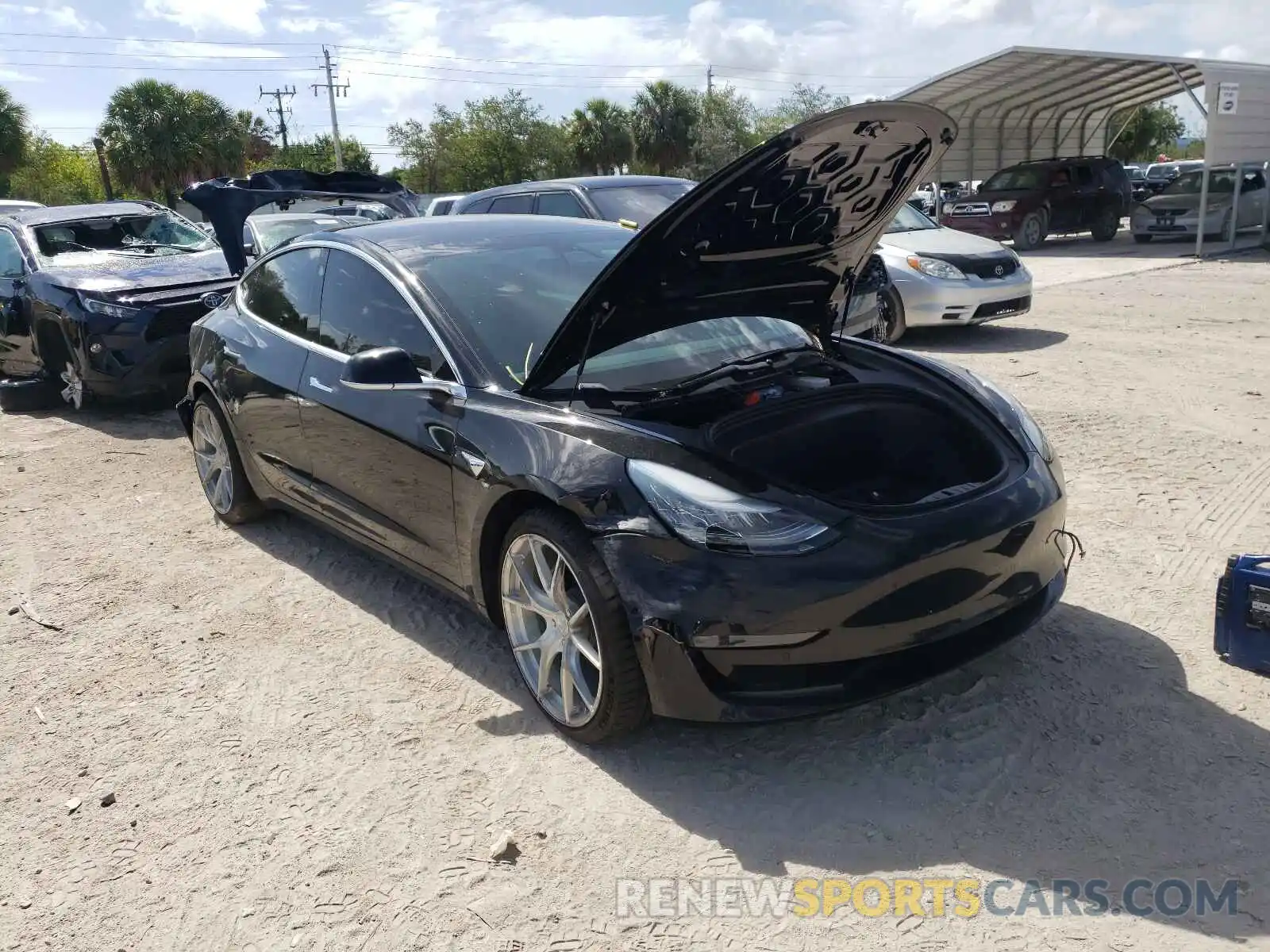 1 Photograph of a damaged car 5YJ3E1EB9KF451494 TESLA MODEL 3 2019