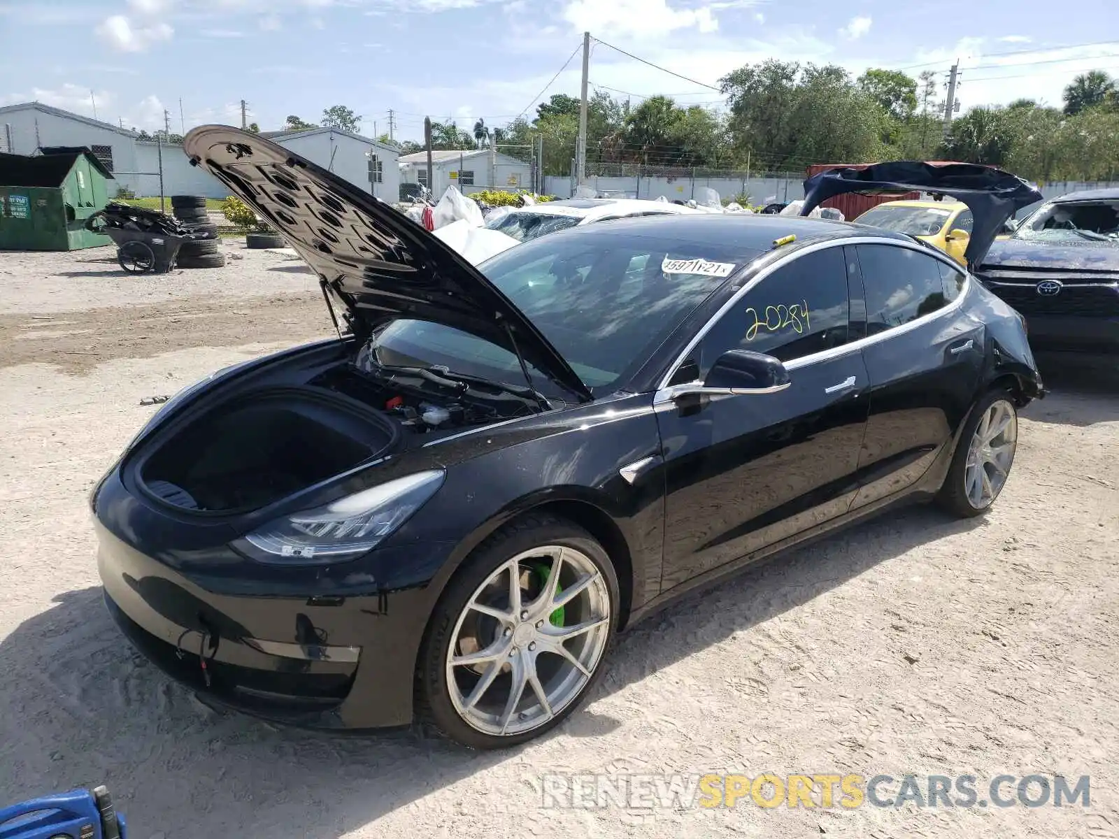 2 Photograph of a damaged car 5YJ3E1EB9KF451494 TESLA MODEL 3 2019