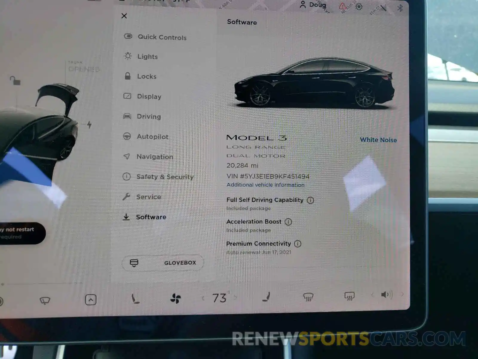 8 Photograph of a damaged car 5YJ3E1EB9KF451494 TESLA MODEL 3 2019