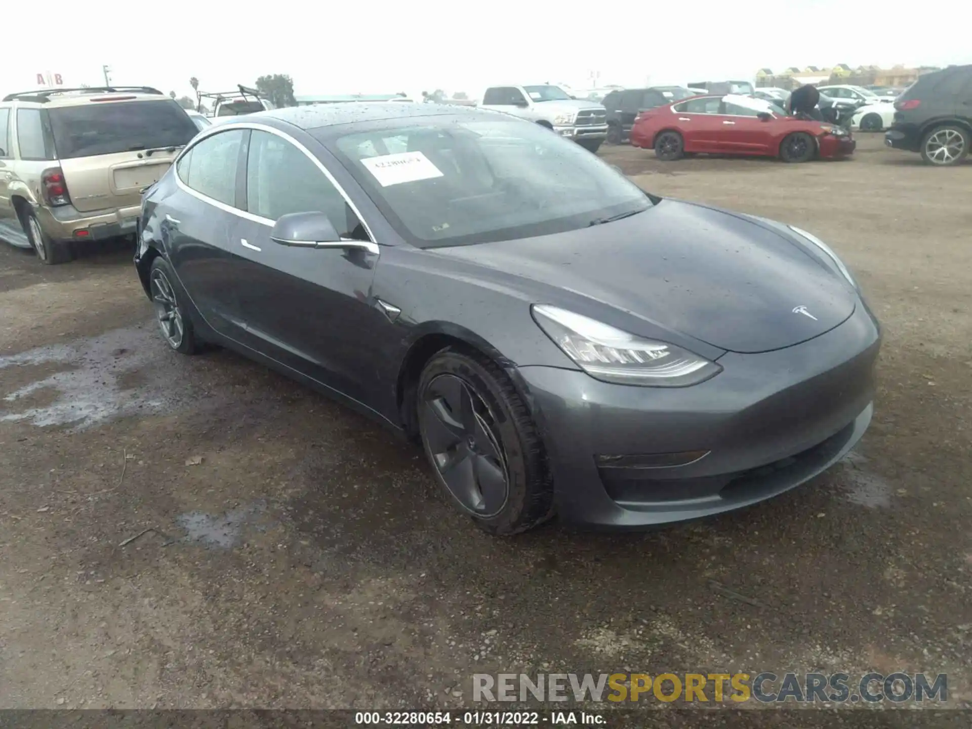 1 Photograph of a damaged car 5YJ3E1EB9KF451995 TESLA MODEL 3 2019