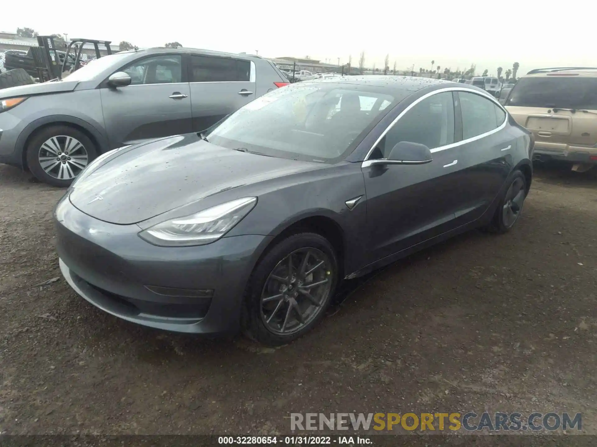 2 Photograph of a damaged car 5YJ3E1EB9KF451995 TESLA MODEL 3 2019