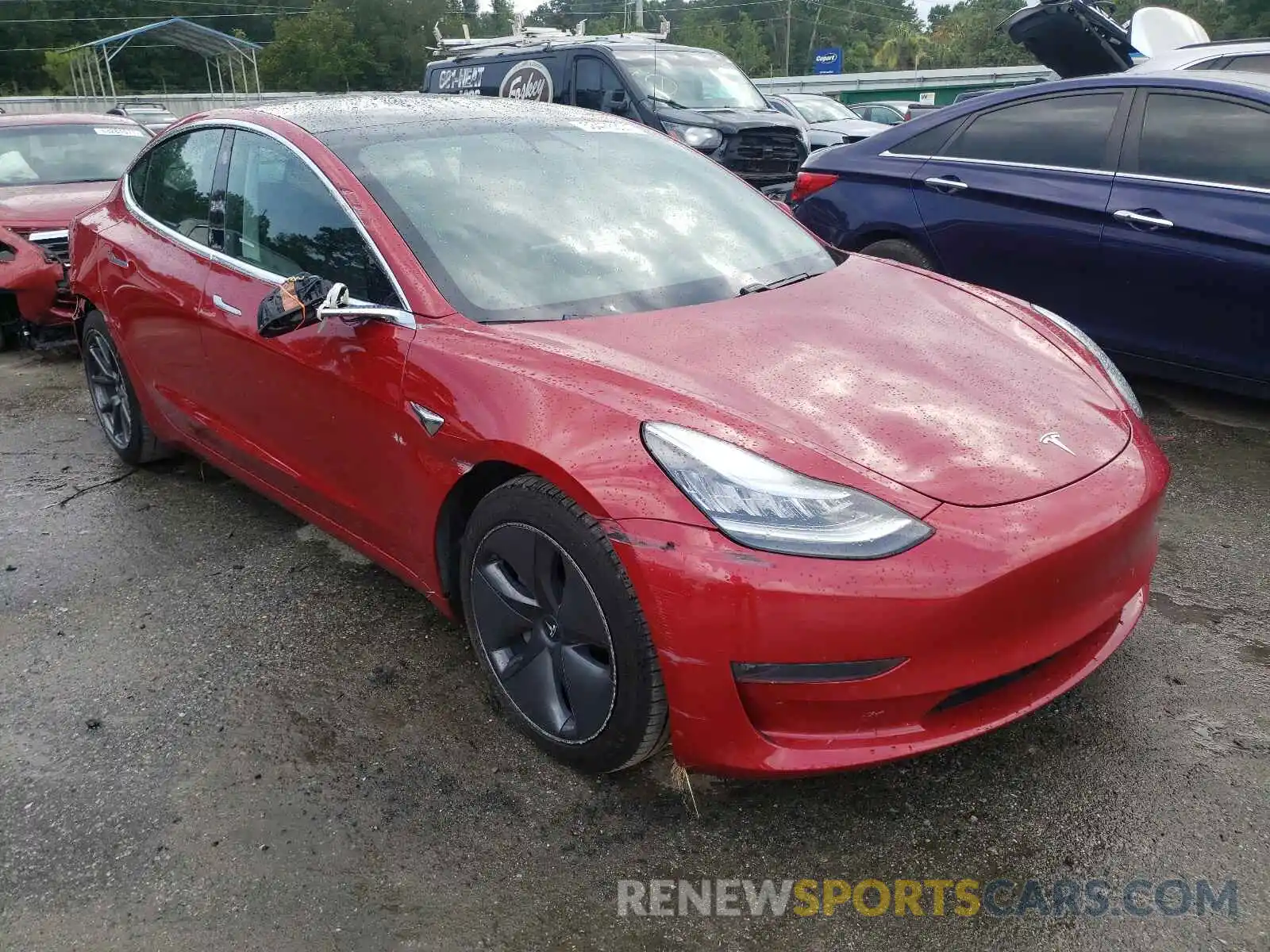 1 Photograph of a damaged car 5YJ3E1EB9KF452452 TESLA MODEL 3 2019