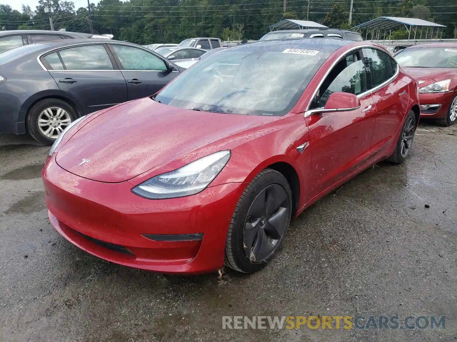 2 Photograph of a damaged car 5YJ3E1EB9KF452452 TESLA MODEL 3 2019