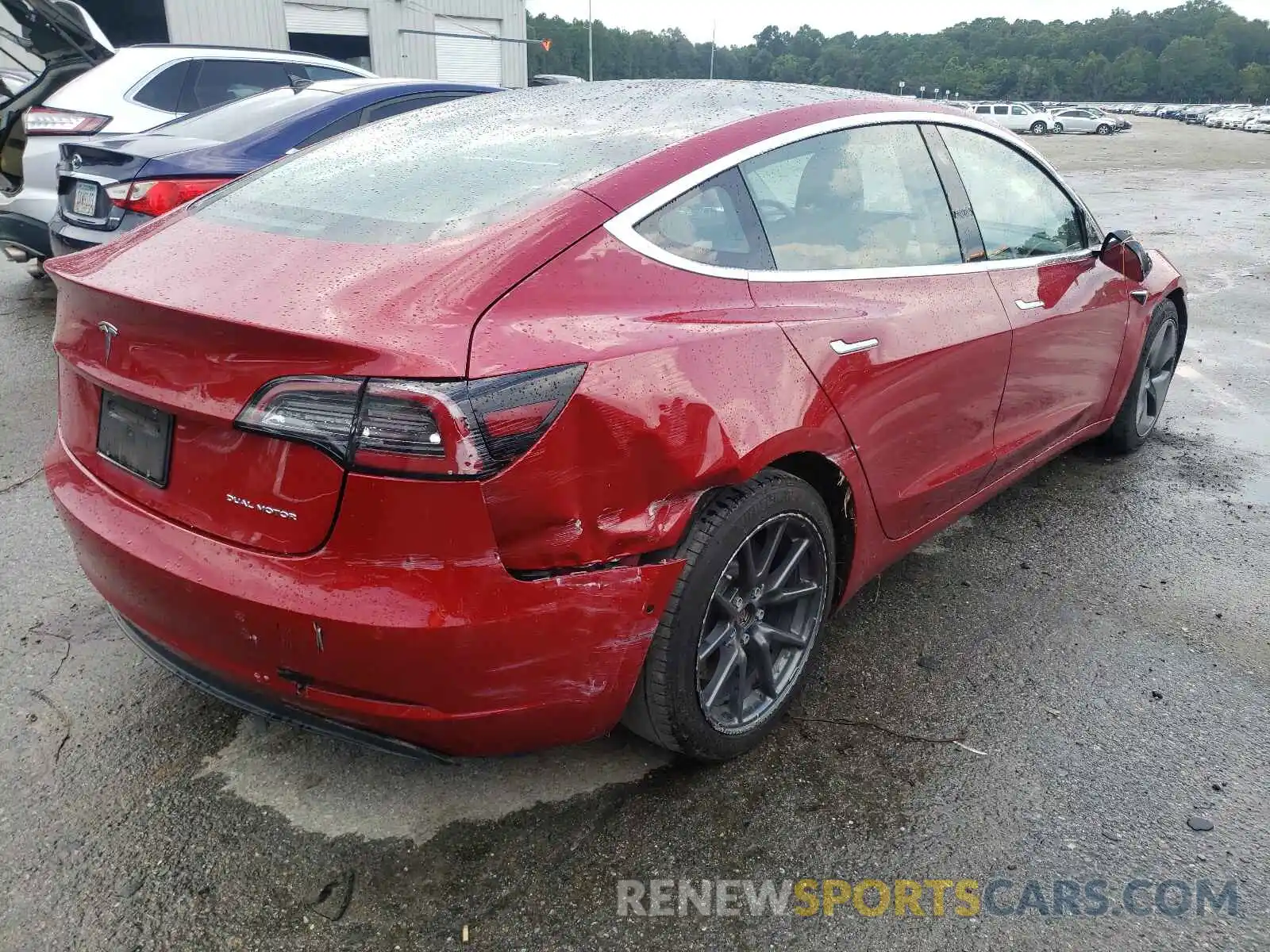 4 Photograph of a damaged car 5YJ3E1EB9KF452452 TESLA MODEL 3 2019