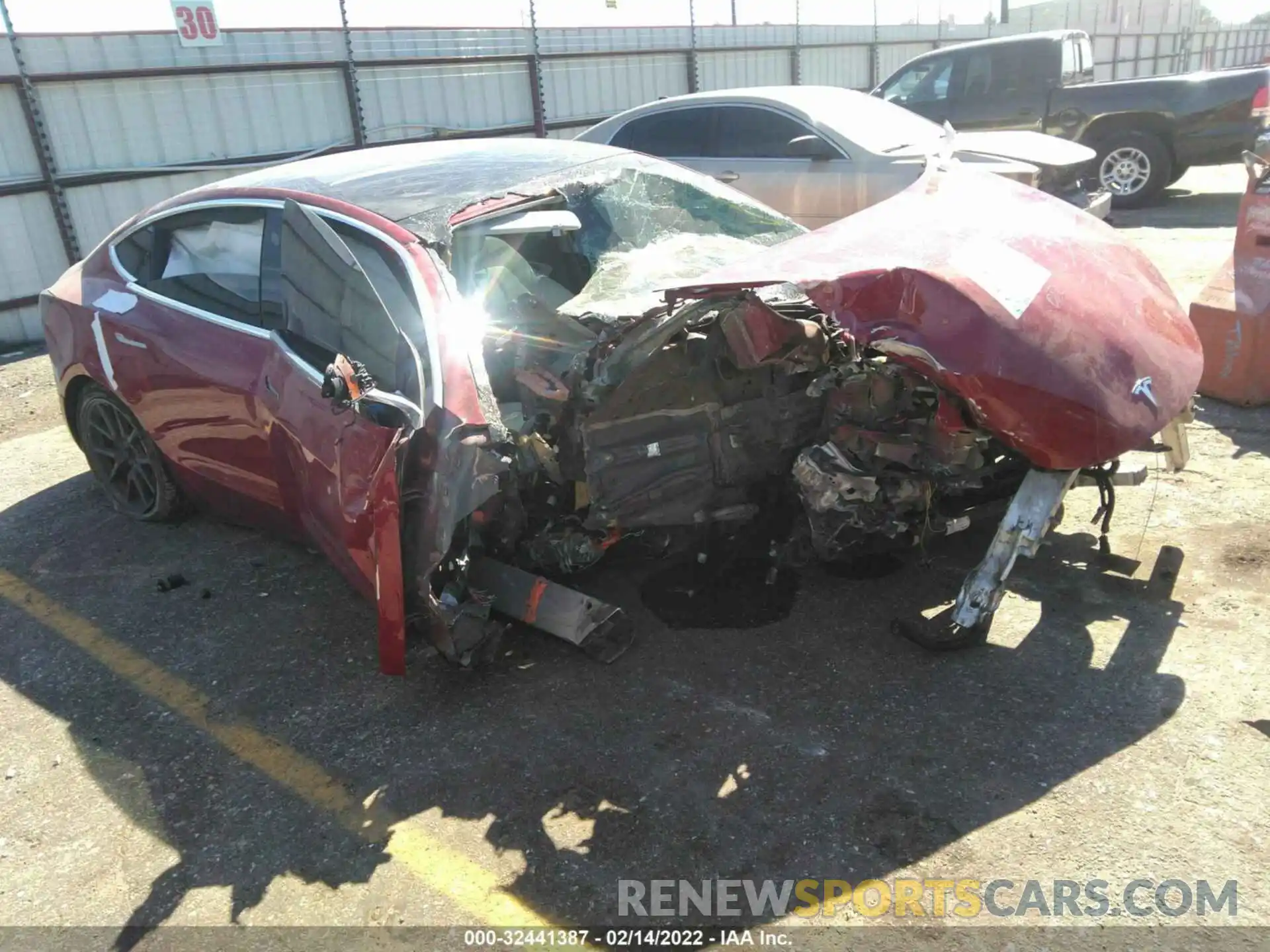 1 Photograph of a damaged car 5YJ3E1EB9KF454301 TESLA MODEL 3 2019