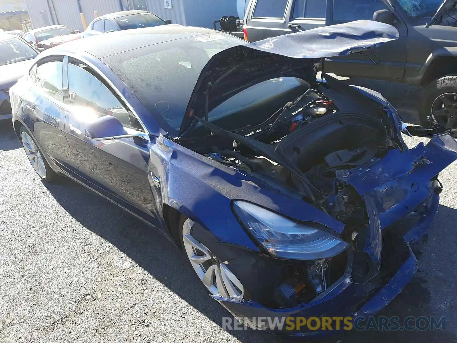 1 Photograph of a damaged car 5YJ3E1EB9KF464519 TESLA MODEL 3 2019