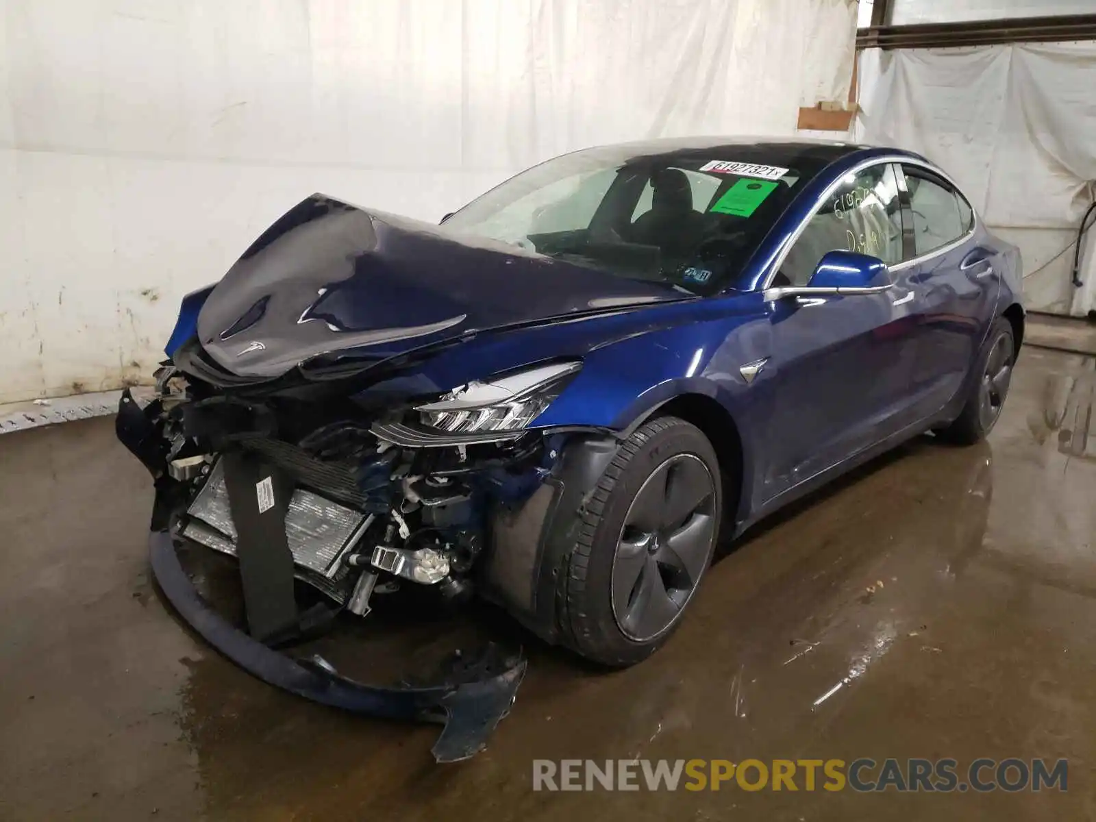 2 Photograph of a damaged car 5YJ3E1EB9KF464942 TESLA MODEL 3 2019