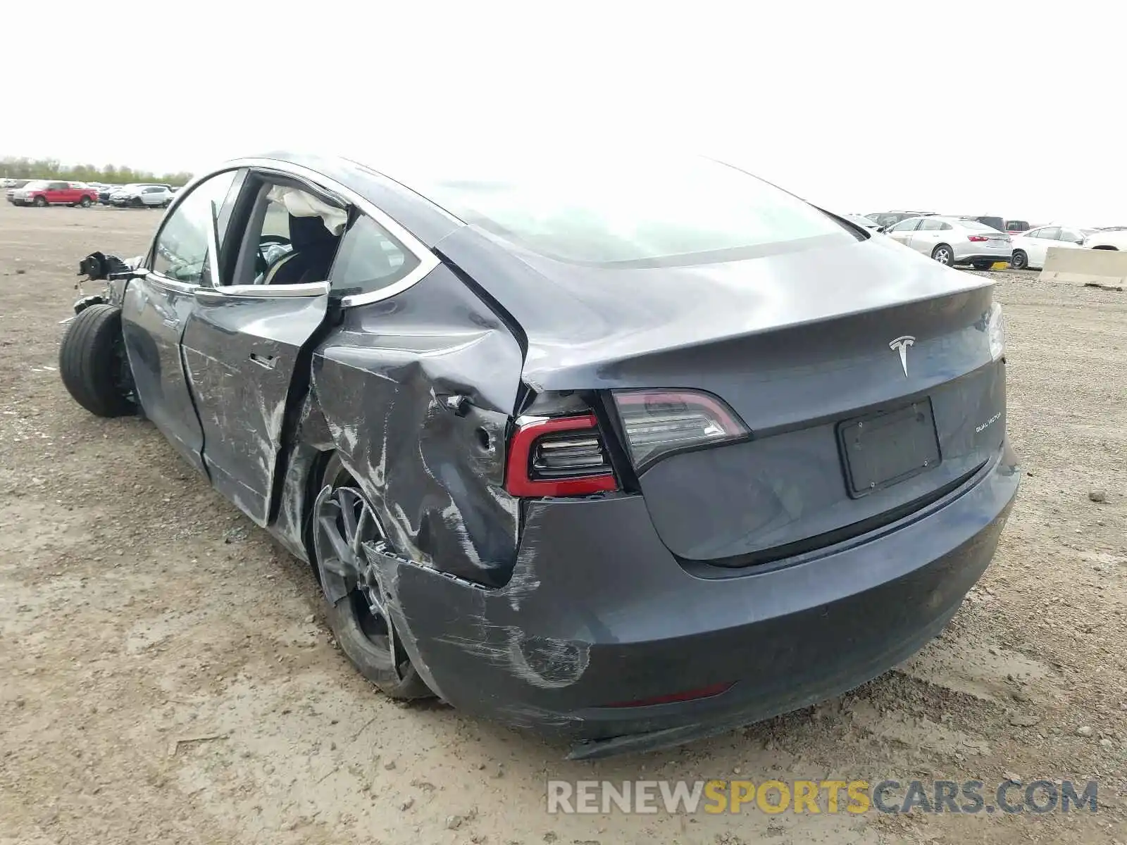 3 Photograph of a damaged car 5YJ3E1EB9KF477335 TESLA MODEL 3 2019