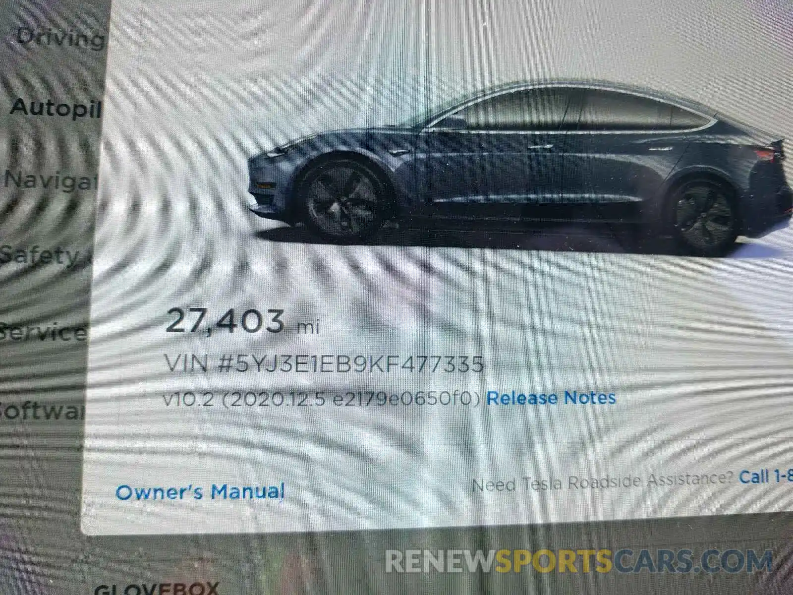 8 Photograph of a damaged car 5YJ3E1EB9KF477335 TESLA MODEL 3 2019