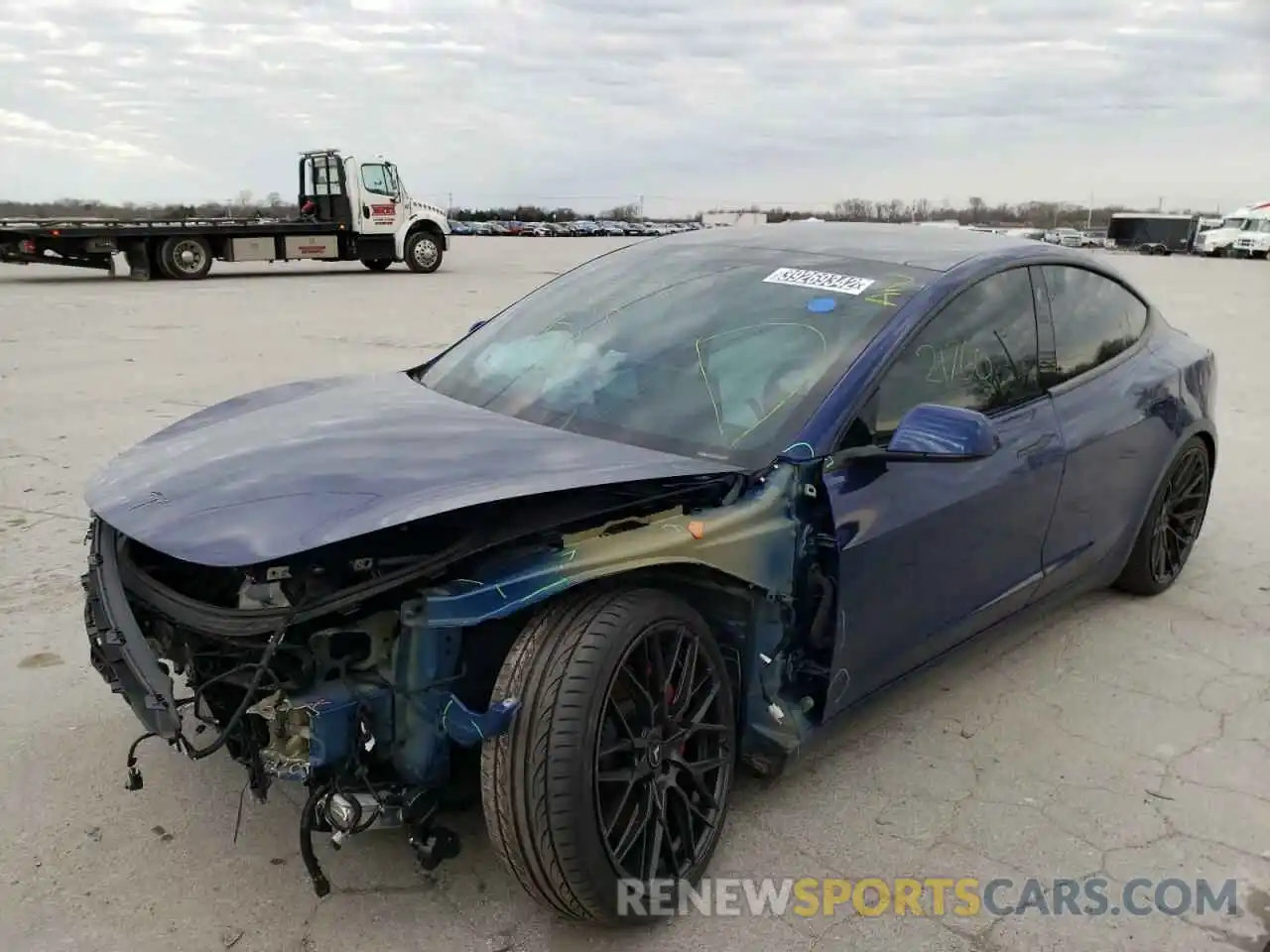 2 Photograph of a damaged car 5YJ3E1EB9KF477657 TESLA MODEL 3 2019