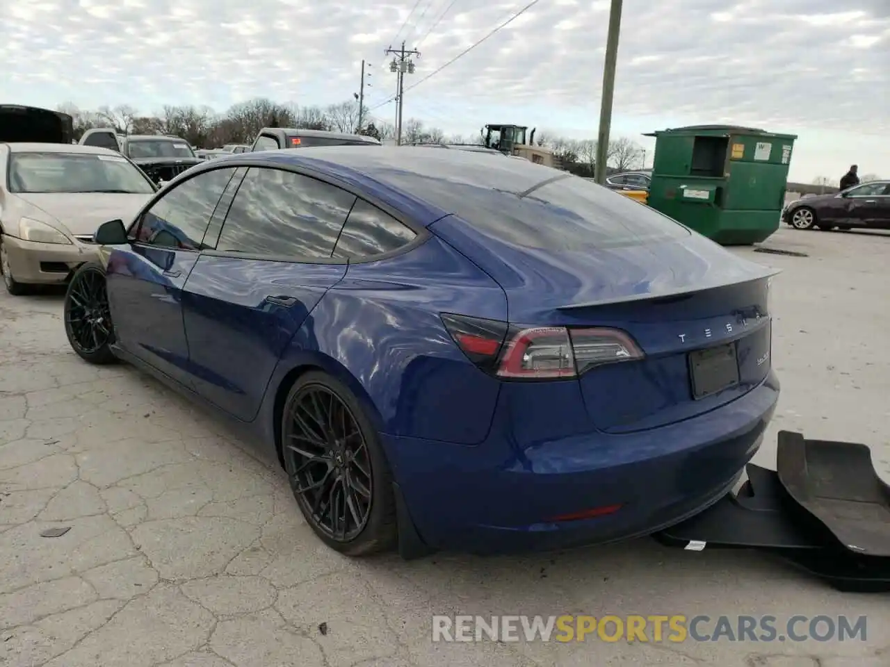 3 Photograph of a damaged car 5YJ3E1EB9KF477657 TESLA MODEL 3 2019