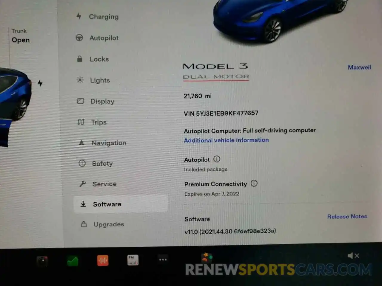 8 Photograph of a damaged car 5YJ3E1EB9KF477657 TESLA MODEL 3 2019