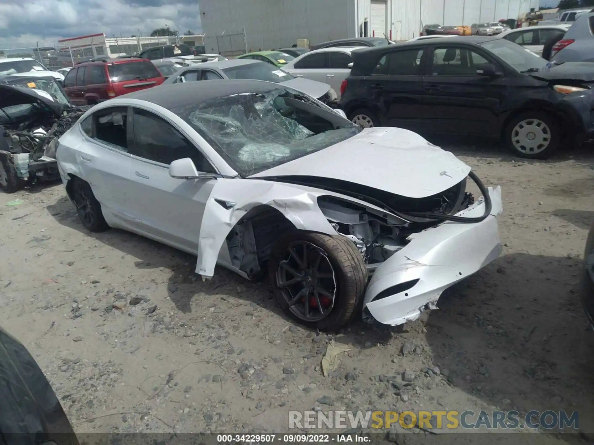 1 Photograph of a damaged car 5YJ3E1EB9KF493986 TESLA MODEL 3 2019